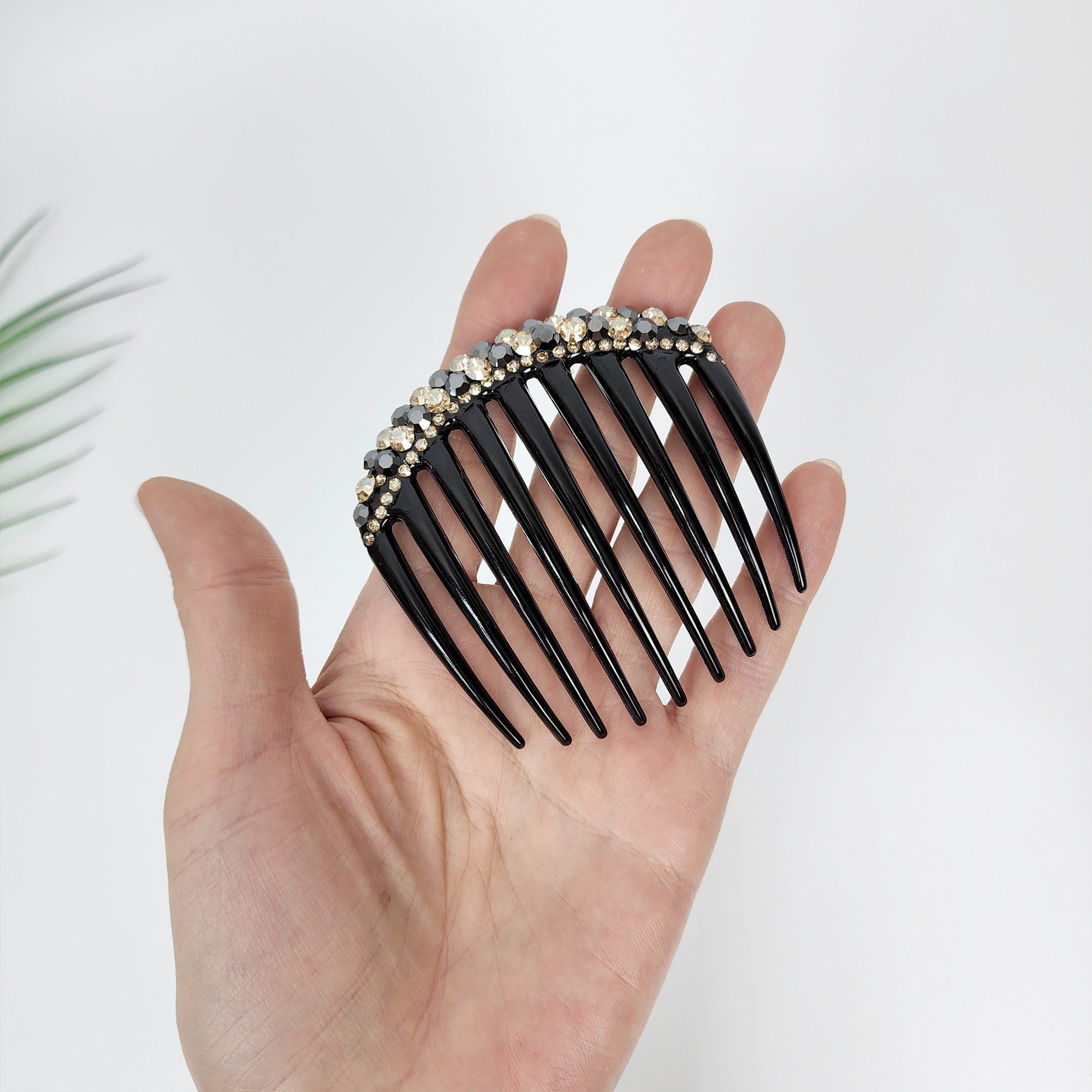 Luminous Hair Comb Pin with Cubic / Luxurious French Hair Pin / Hair Comb for Woman / Hair Fork for Thick Hair