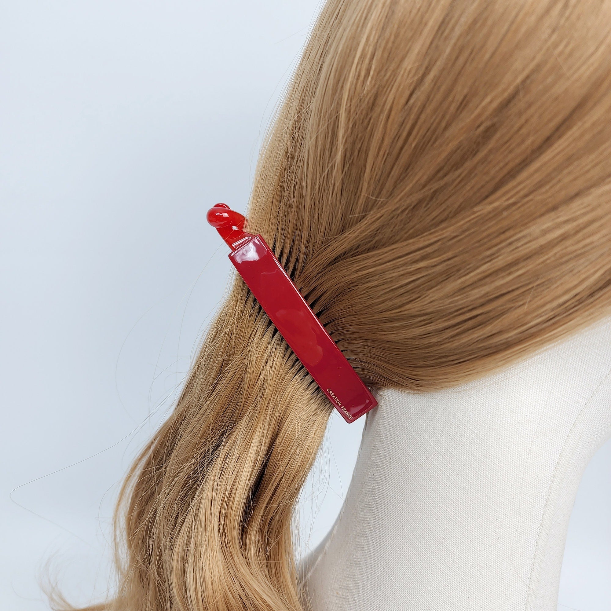 Leopard Long Square Banana Claw Clip / Simple French Hair Pin / Hair Comb Barrette for Woman