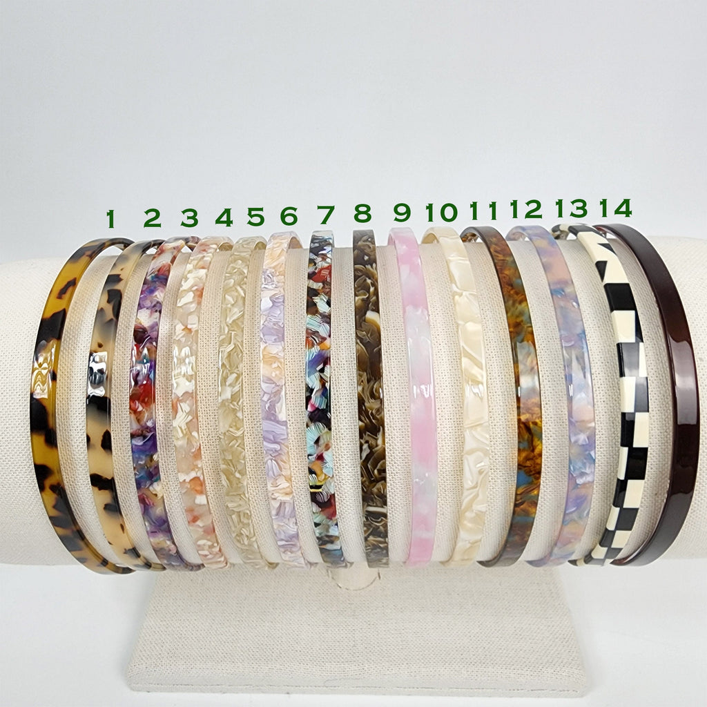 Tortoise Shell Daily Thin Headband / Luxurious French Hair Pin / Hair Accessory for Woman / Acrylic Alice Headband