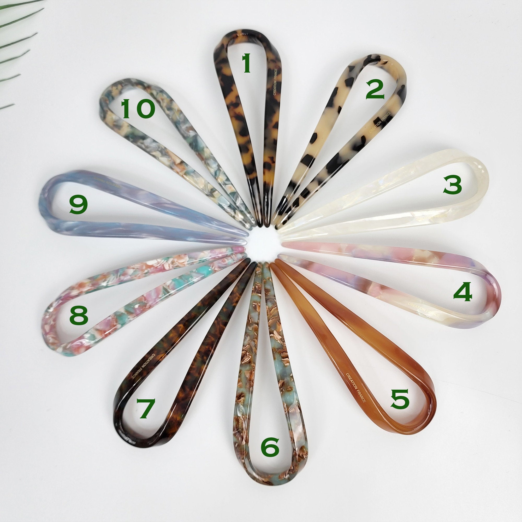 Water Drop U Shape Big Hair Stick / Tortoise Shell French Hair Pin / Hair Fork for Thick Hair