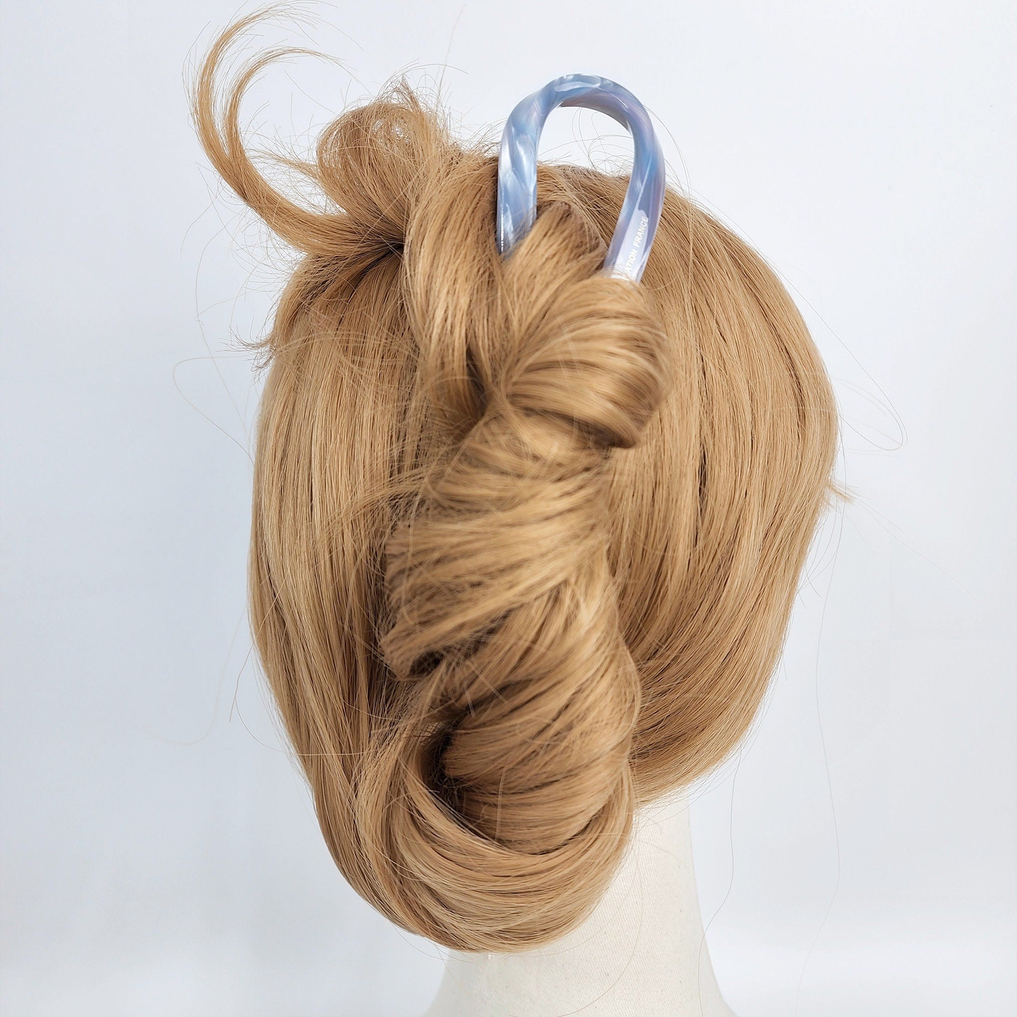 Water Drop U Shape Big Hair Stick / Tortoise Shell French Hair Pin / Hair Fork for Thick Hair