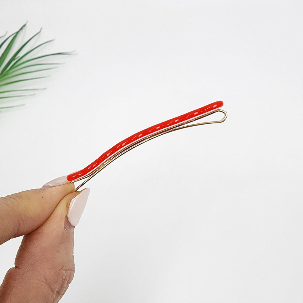 Vivid Color Round Mini Bobby Pin (2.4 Inch) / Simple French Hair Pin / Hair Accessory for Woman / Colorful Snap Clip