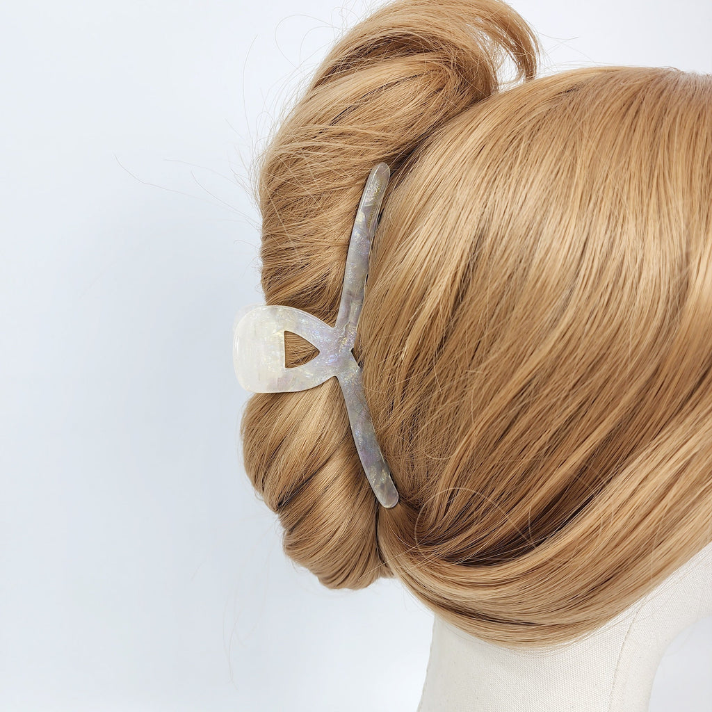 Leopard Big Twist Hair Clip (5.1 Inch) / Luxurious Pure Color French Hair Pin / Hair Barrette for Woman / Large Hair Claw Clip