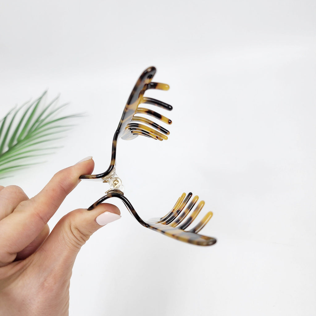 Leopard Big Twist Hair Clip (5.1 Inch) / Luxurious Pure Color French Hair Pin / Hair Barrette for Woman / Large Hair Claw Clip