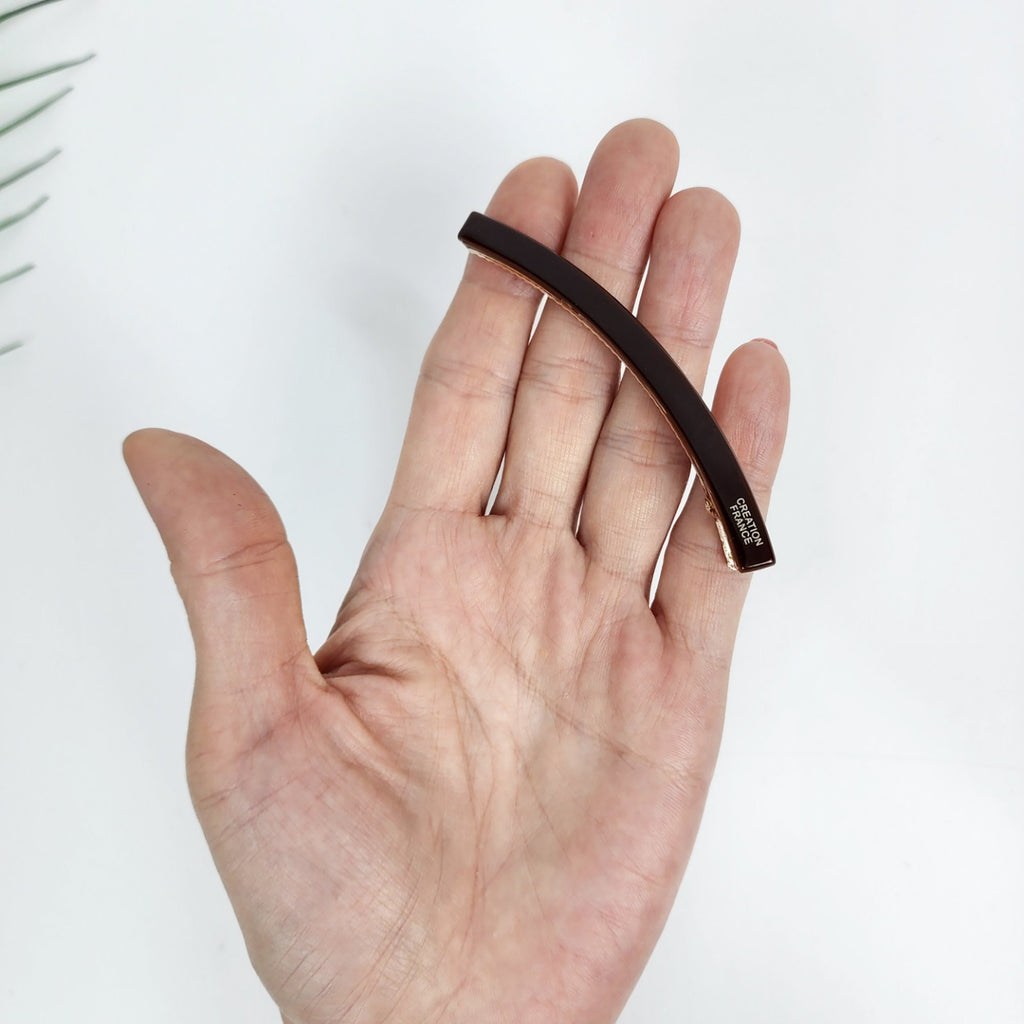 Vivid Color Curved Long Alligator Hair Clip (3.1 Inch) / Luxurious French Hair Pin / Hair Accessory for Woman