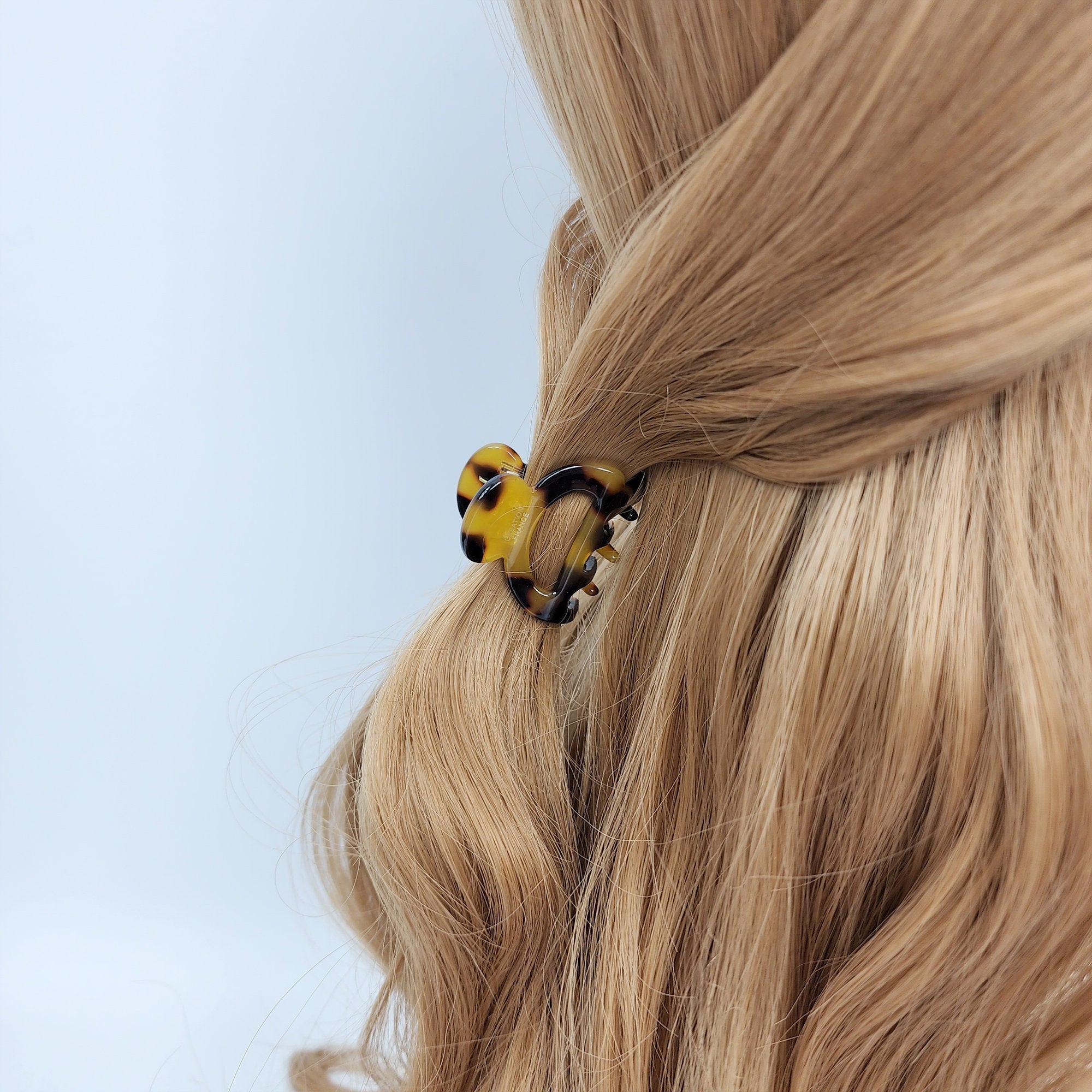 Arch Mini Hair Claw Clip / Tortoise Shell French Hair Pin / Hair Accessory for Woman / Small French Barrette