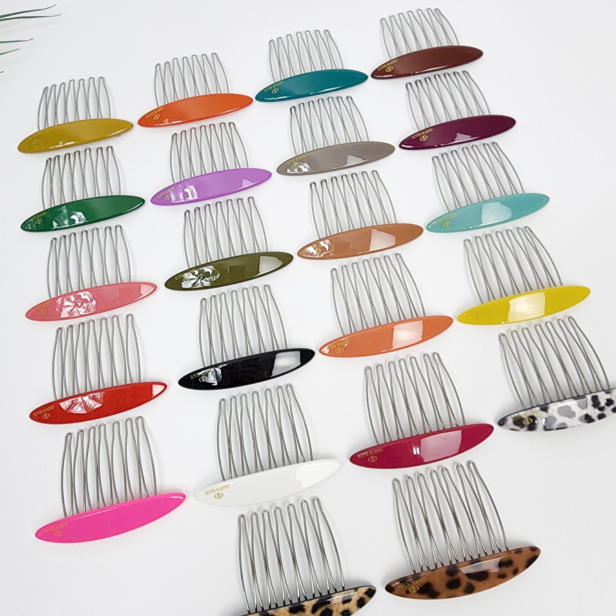 Long Oval Hair Comb Pin (2.8 Inch) / Cute Colorful Hair Pin / Hair Stick for Woman