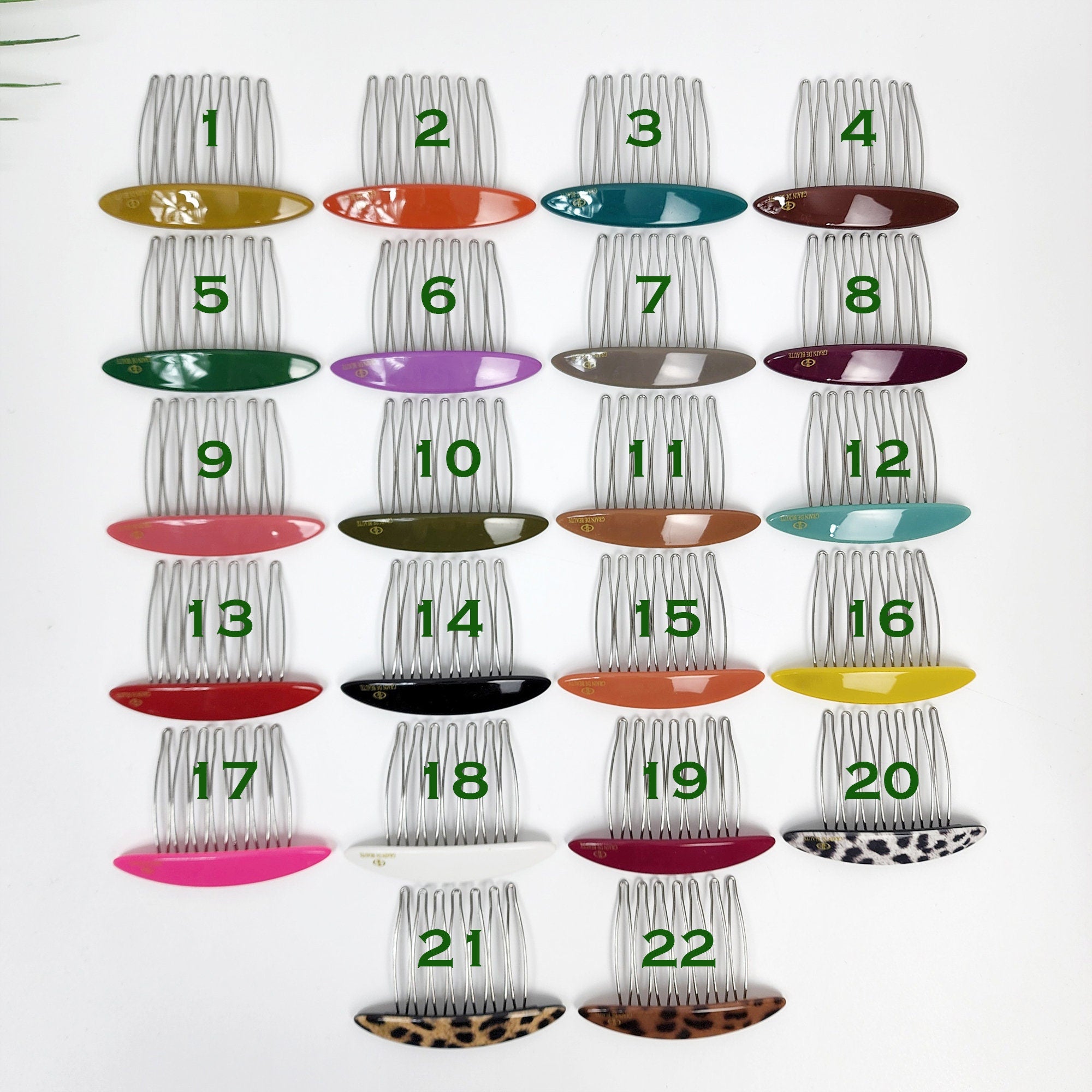 Long Oval Hair Comb Pin (2.8 Inch) / Cute Colorful Hair Pin / Hair Stick for Woman