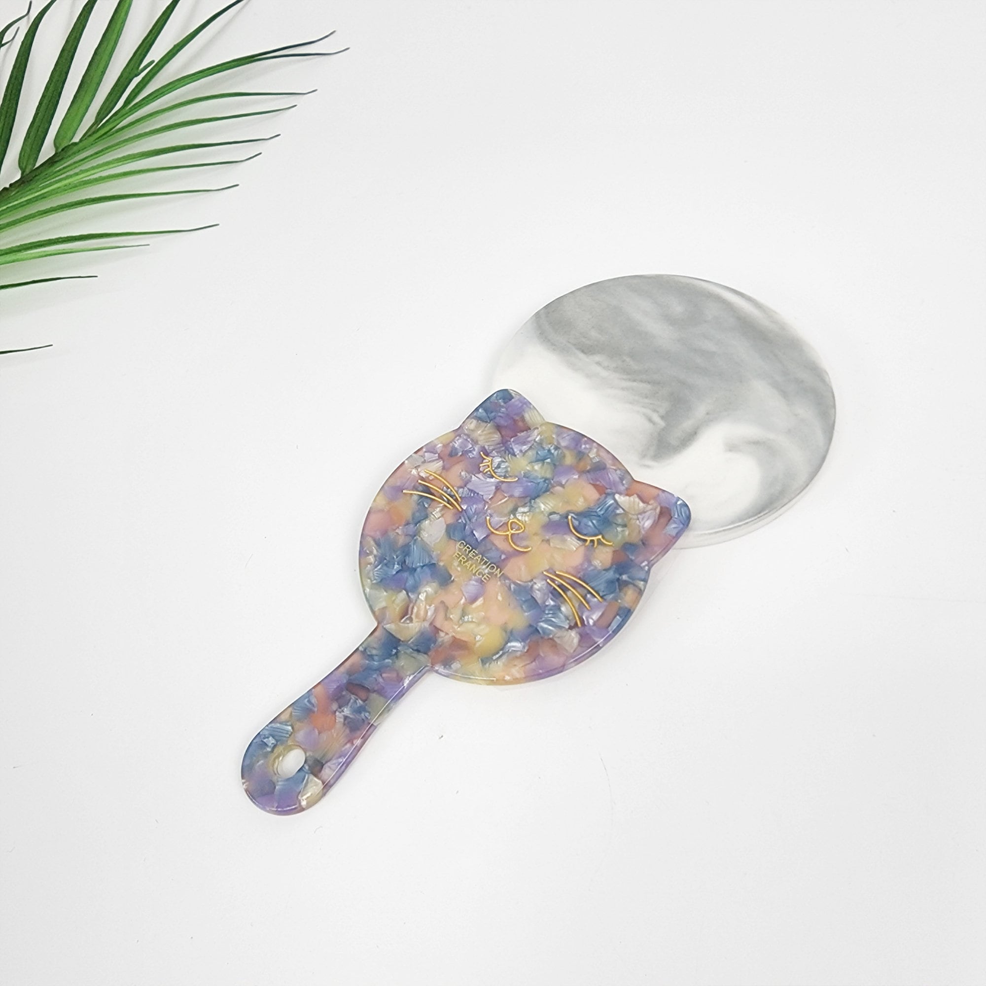 Cute Kitty Hand Held Mirror / Antique Hand Mirror / Hair Accessory for Woman