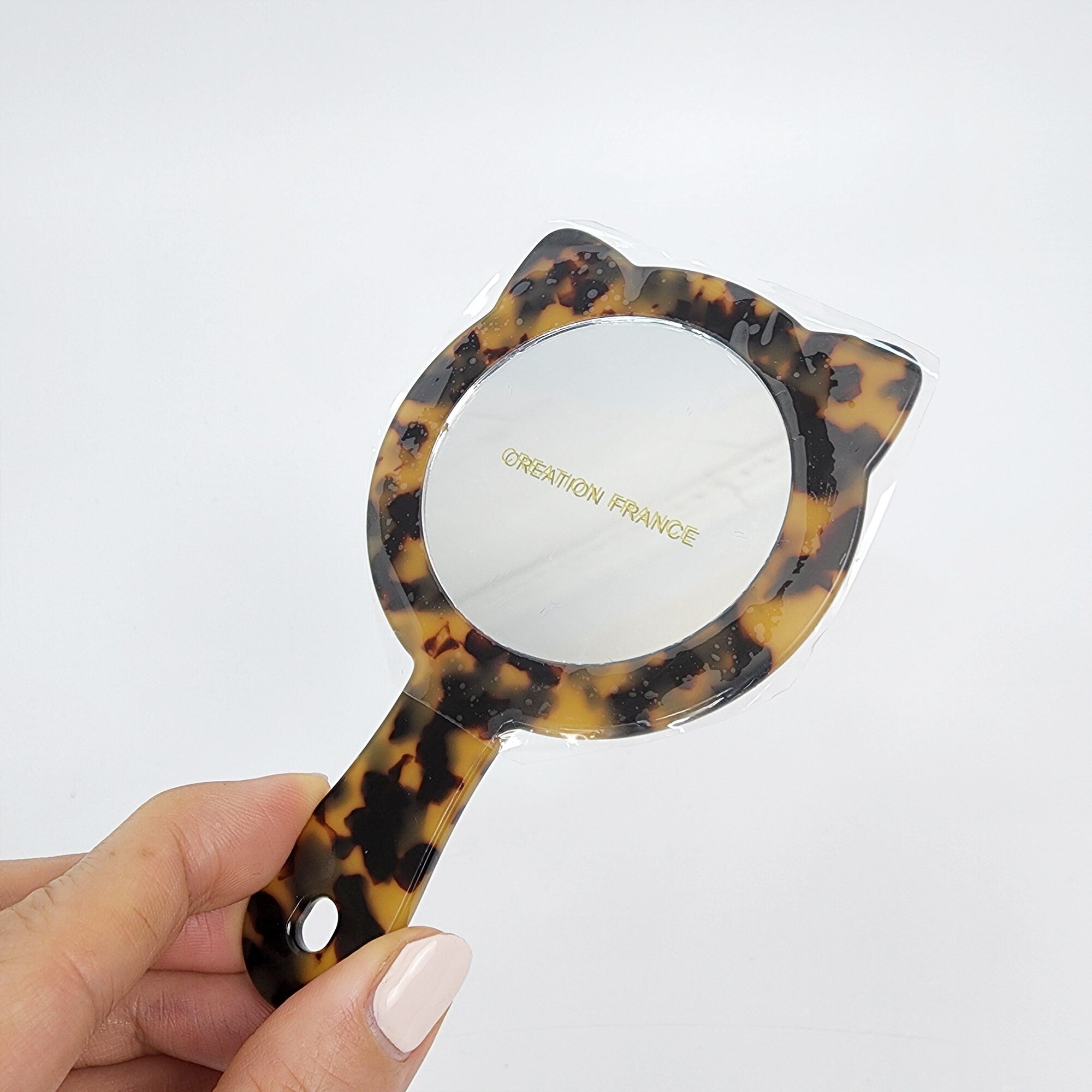 Cute Kitty Hand Held Mirror / Antique Hand Mirror / Hair Accessory for Woman