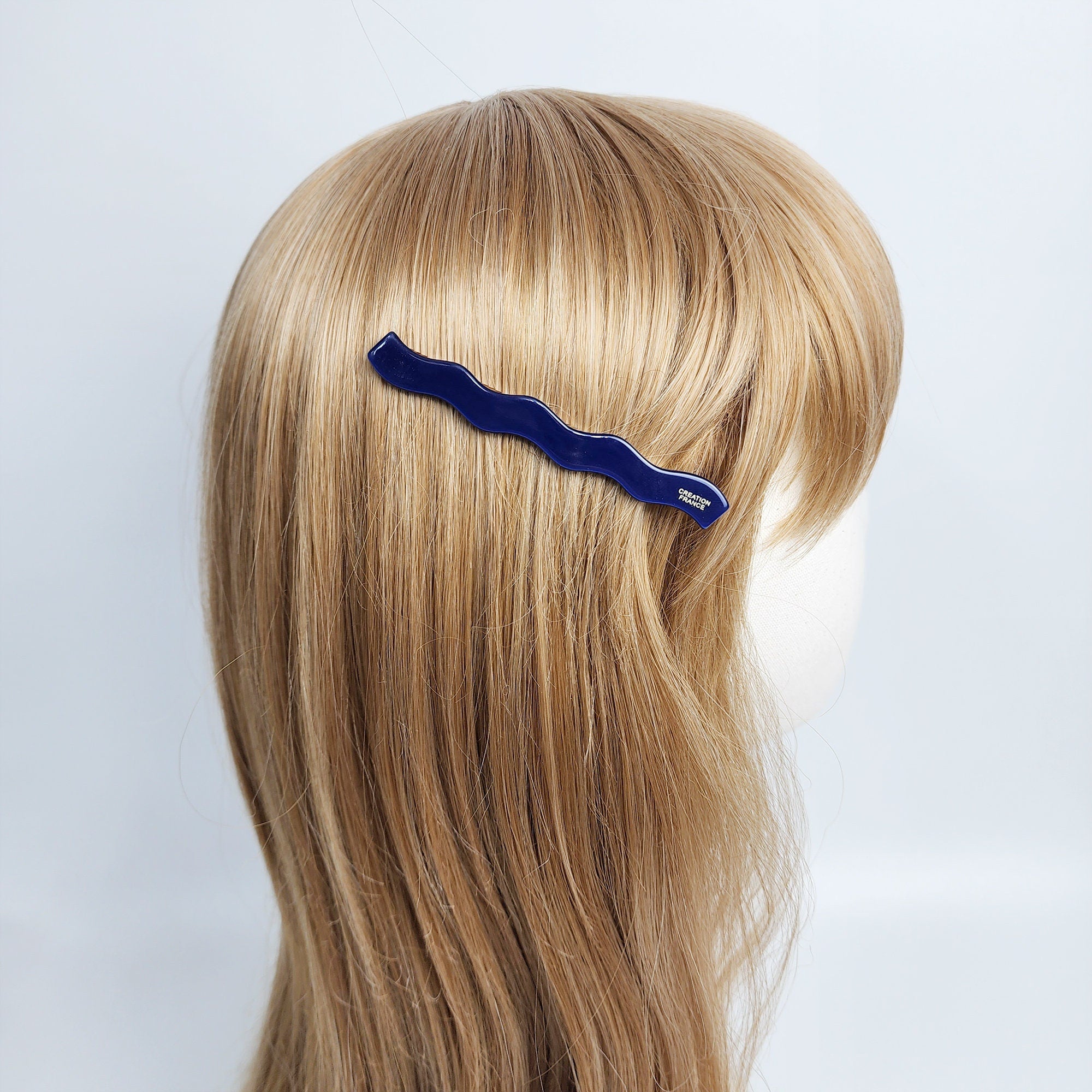 Vivid Color Wave Alligator Hair Clip (3.1 Inch) / Luxurious French Hair Pin / Hair Accessory for Woman