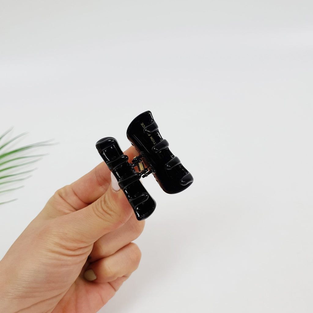 Half Moon Small Hair Clips with Cubic / Luxurious French Hair Pin / Hair Accessory for Woman / Small French Barrette for Girls