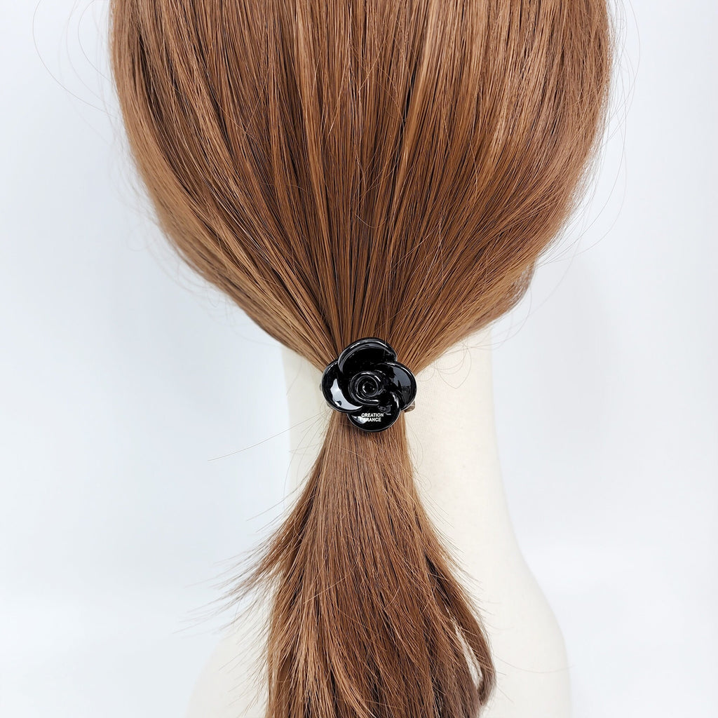 Vivid Color Flower Hair Tie / Simple Cute Ponytail Holder / Hair Accessory for Woman / French Hair Tie / Flower Hair Tie