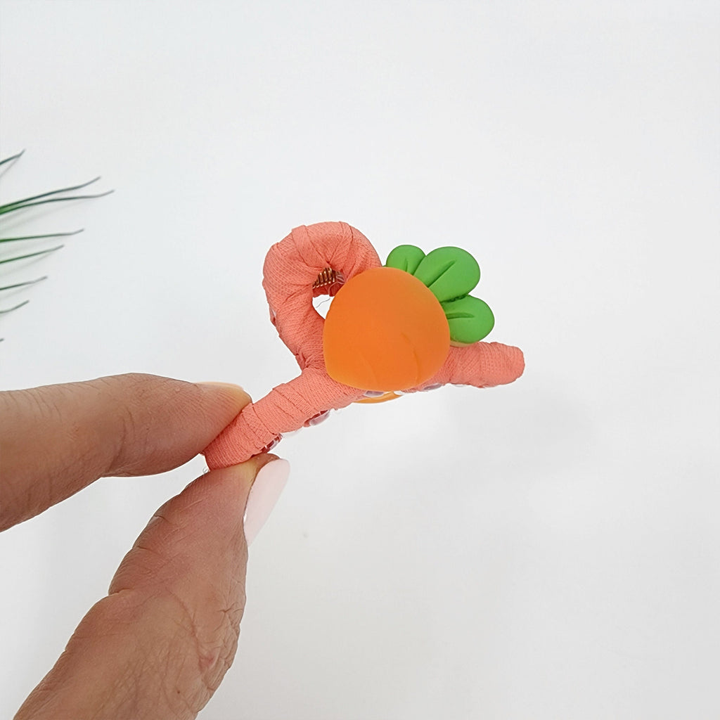 Fresh Fruit Hair Clip / Twist Mini Hair Claw Clip (2.0 Inch) / Small Acrylic and Poly Hair Pin