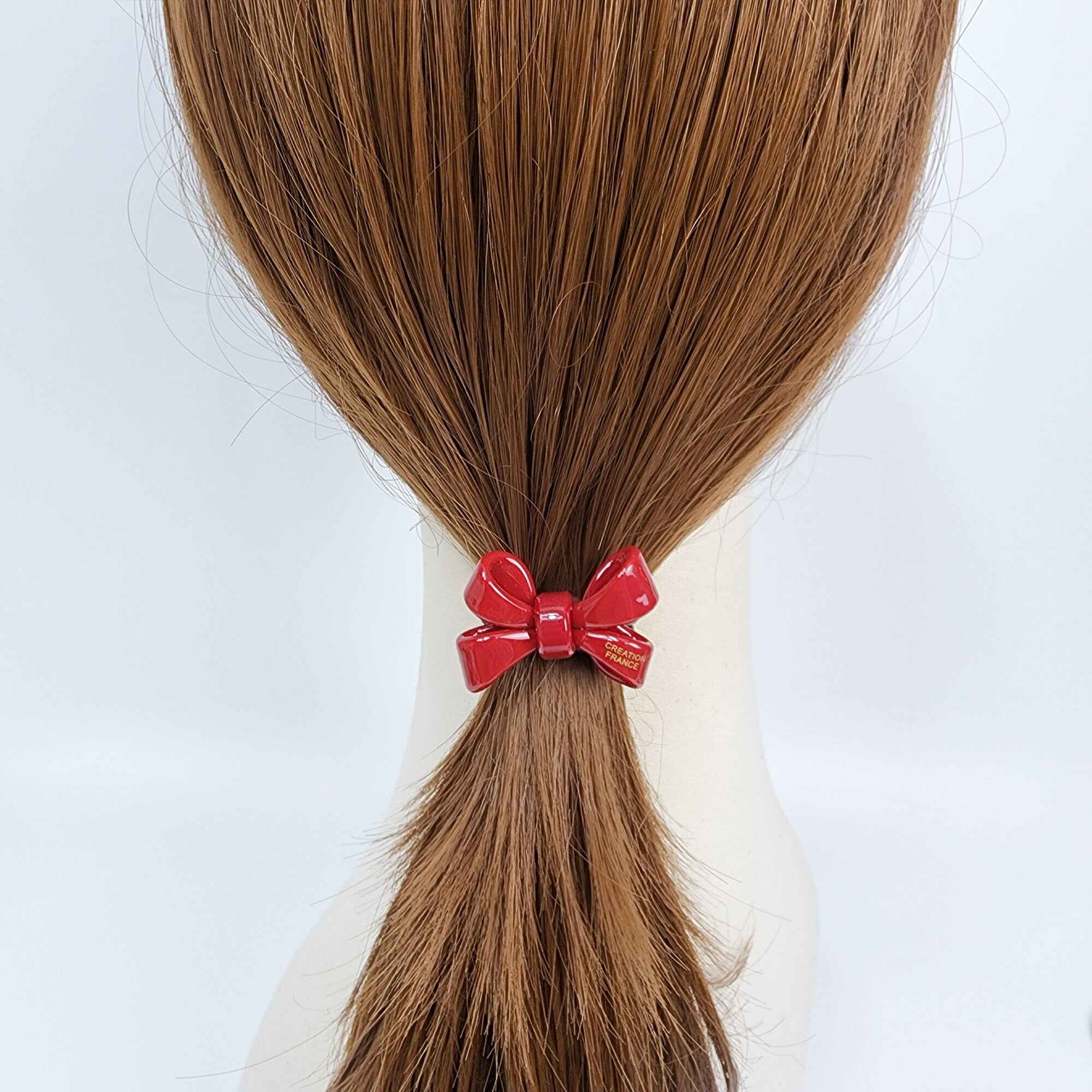 Tortoise Shell Art Butterfly Ribbon Hair Tie / Cute Point Ponytail Holder / Hair Accessory for Woman / French Hair Pin / Hair Scrunchy