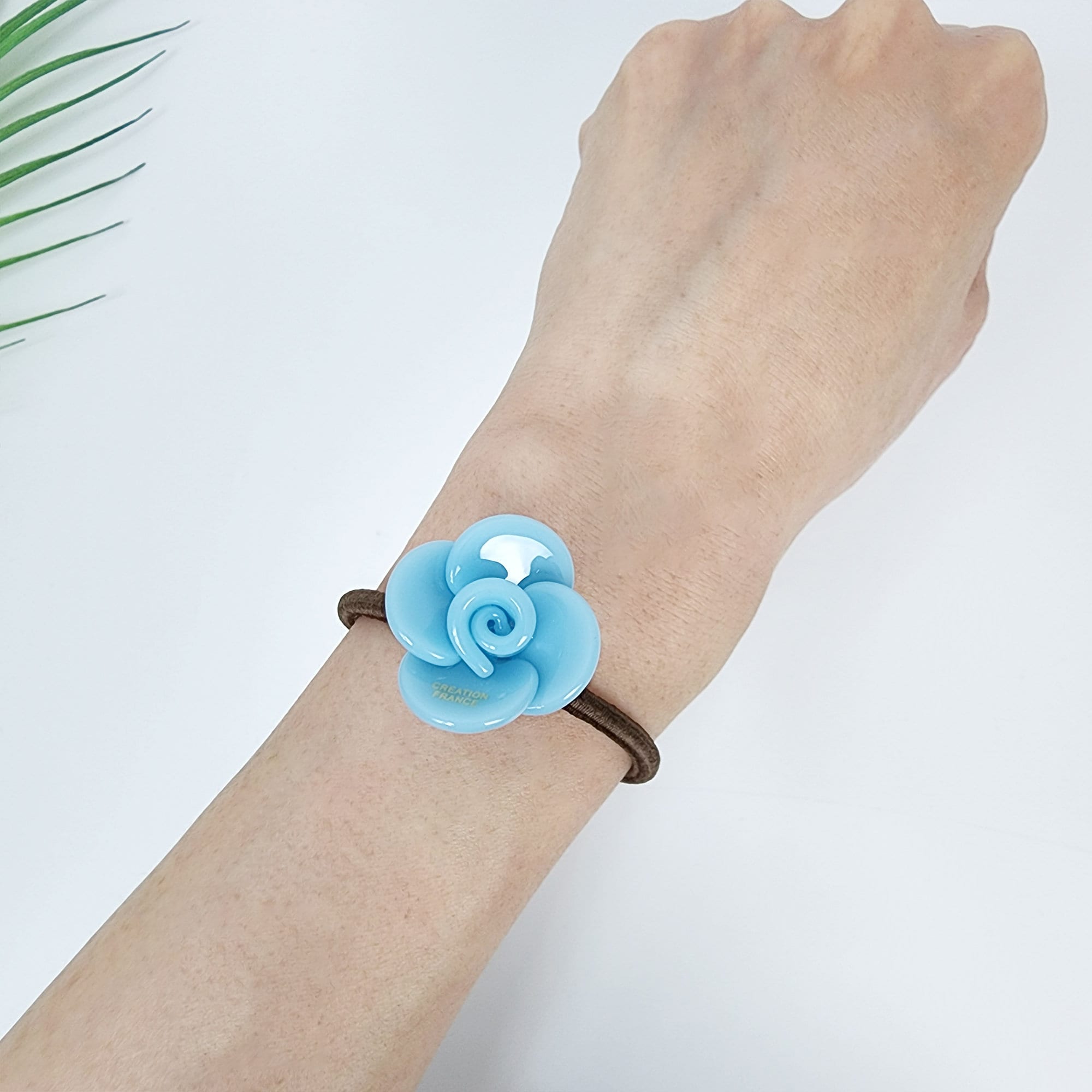 Vivid Color Flower Hair Tie / Simple Cute Ponytail Holder / Hair Accessory for Woman / French Hair Tie / Flower Hair Tie