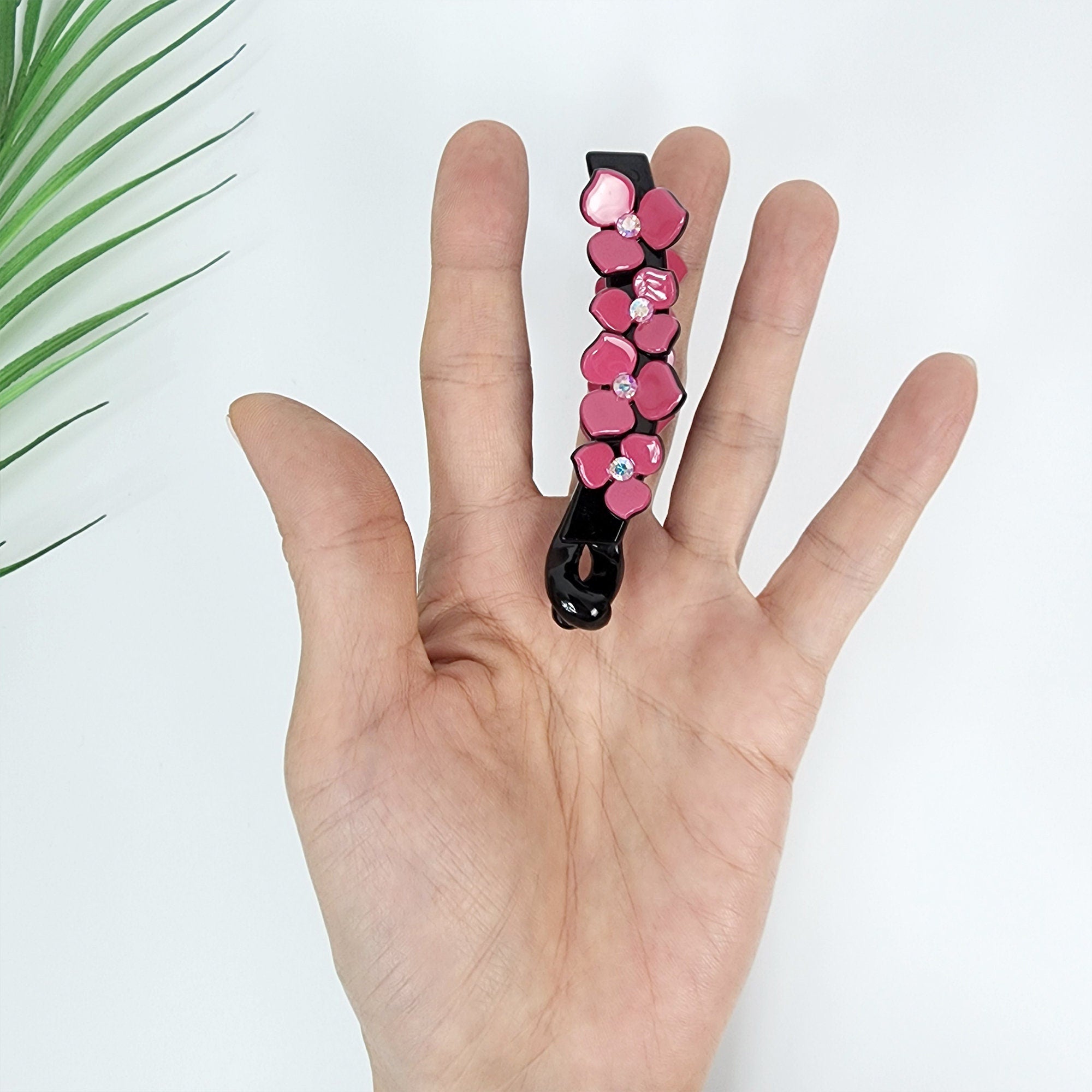 Cubic Point Flower Banana Claw Clip (2.4 Inch) / Pastel Color Hair Comb Barrette / Clincher Comb Hair Accessory