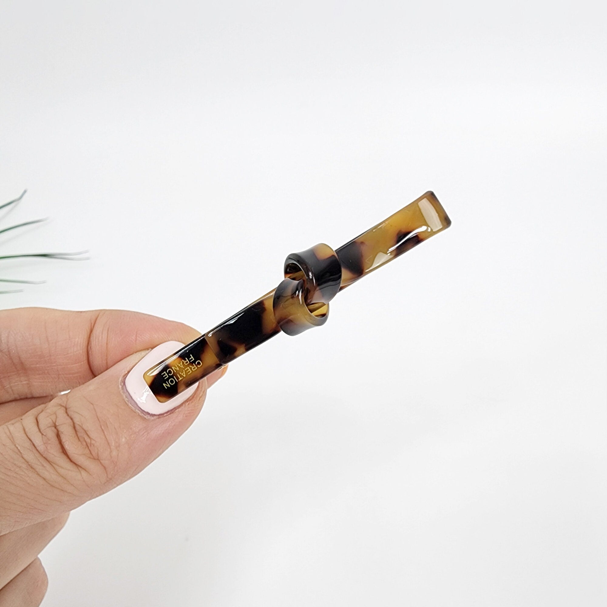 Leopard Knotted Hair Claw Clip (2.4 Inch) / Tortoise Shell French Hair Pin / Alligator Hair Clip for Woman