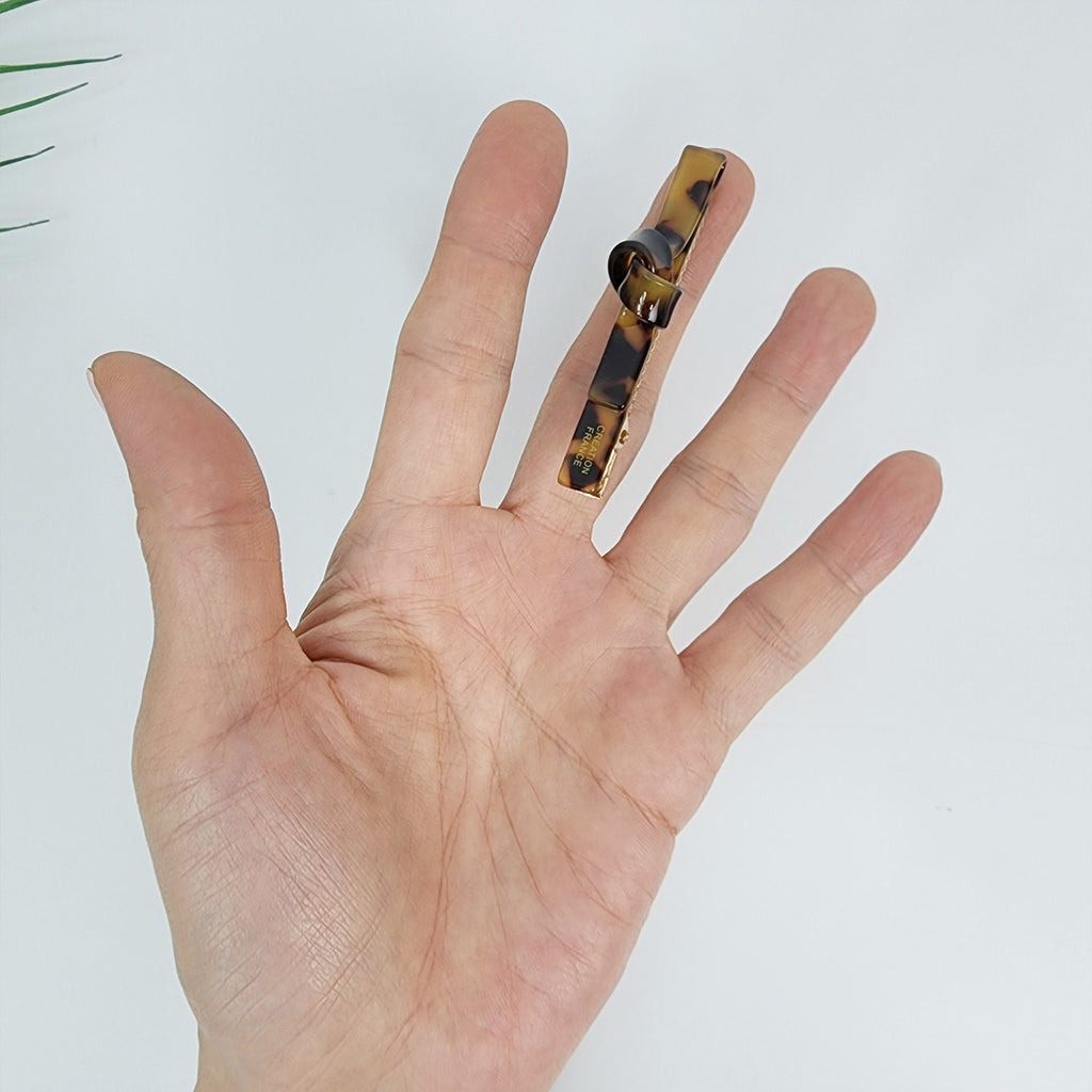 Leopard Knotted Hair Claw Clip (2.4 Inch) / Tortoise Shell French Hair Pin / Alligator Hair Clip for Woman