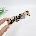 Leopard Square Hair Barrette (4.1 Inch) / Tortoise Shell French Hair Pin / Hair Accessory for Woman / Automatic Hair Clip Claw