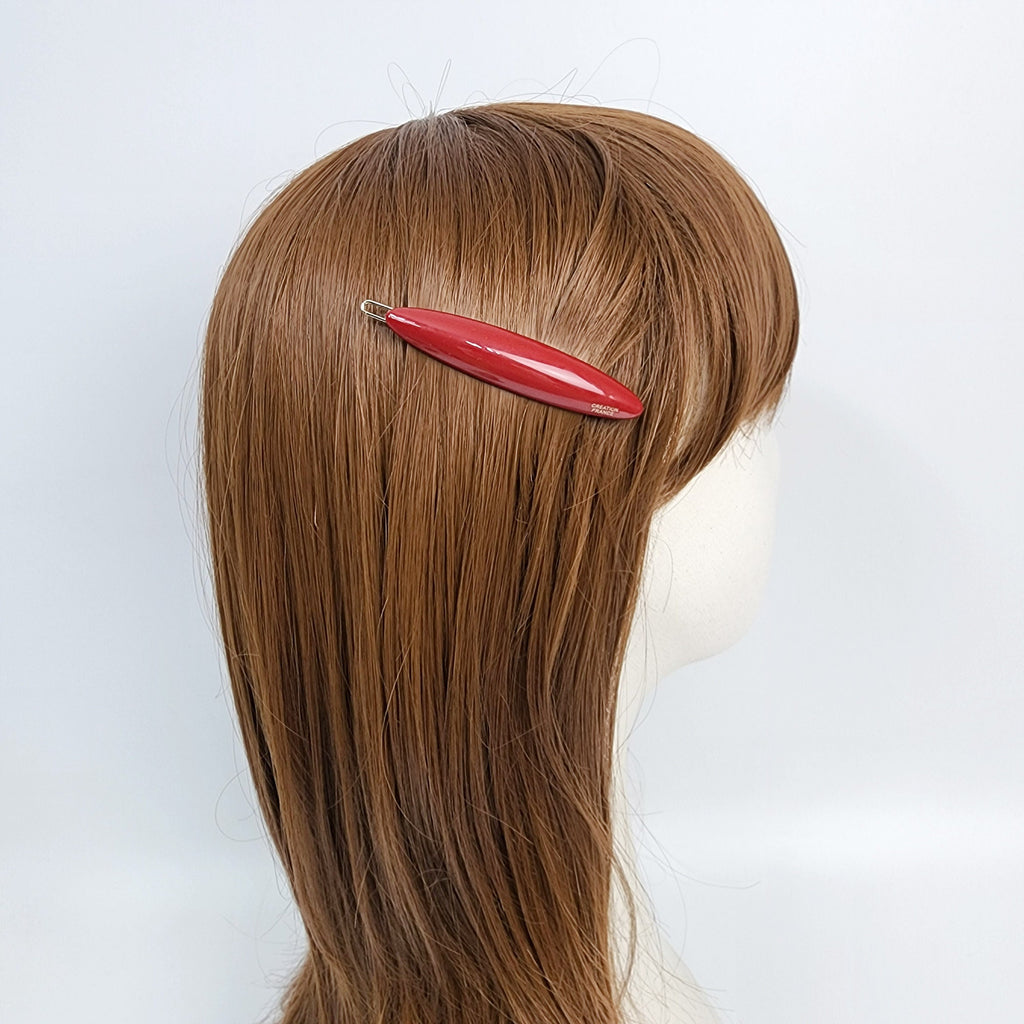 Leopard Oval Long Bobby Pin (2.8 Inch) / Pure Color Small French Hair Pin Pin / Tortoise Shell Snap Clip