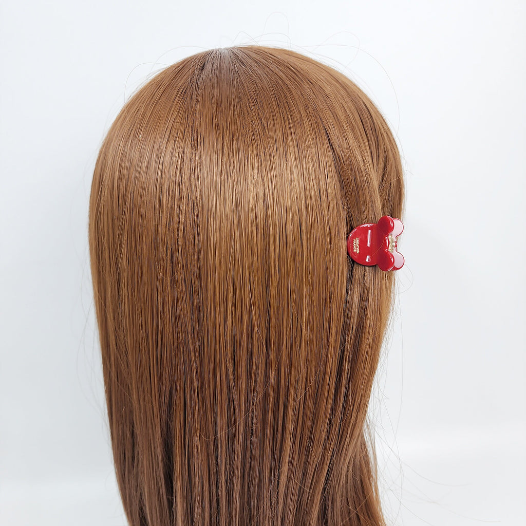 Cute Puppy Mini Claw Clip (0.8 Inch) / Tortoise Shell Small French Hair Pin / Hair Accessory for Woman