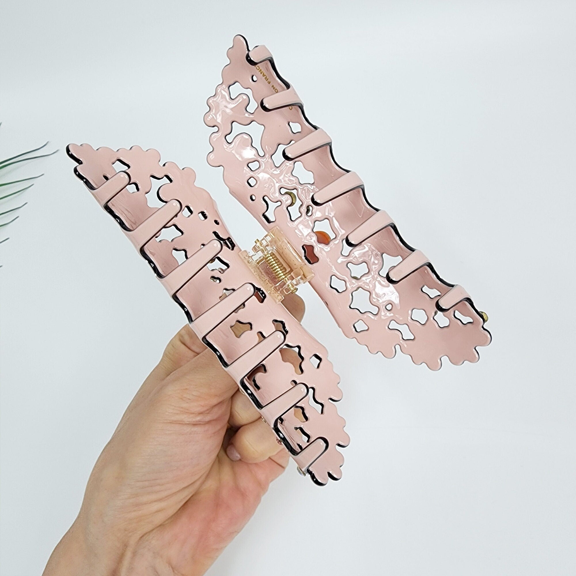 Brightening Blossom Garden Big Clip Hair Claw (4.7 Inch) / Pastel Color French Hair Pin / Hair Barrette for Woman