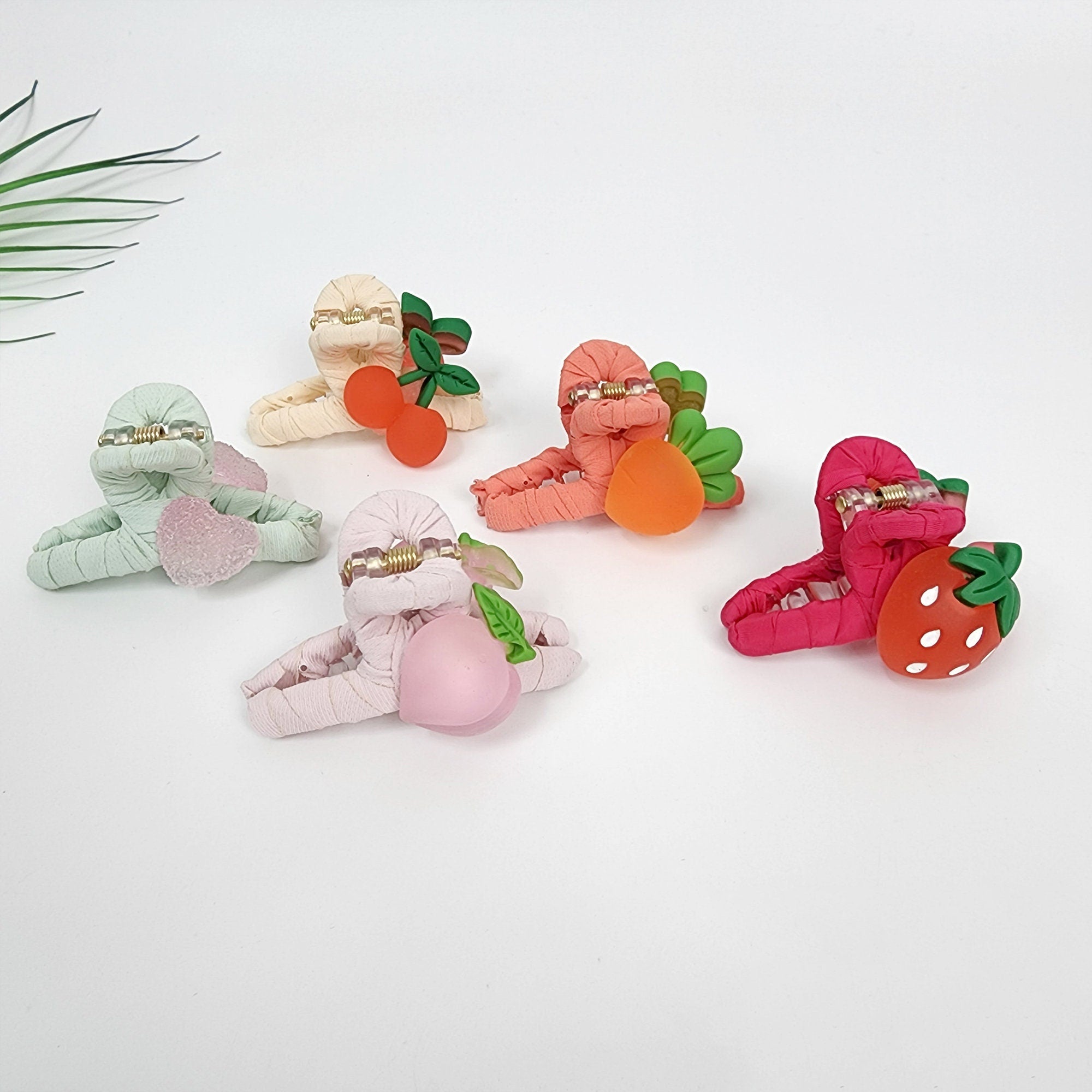 Fresh Fruit Hair Clip / Twist Mini Hair Claw Clip (2.0 Inch) / Small Acrylic and Poly Hair Pin