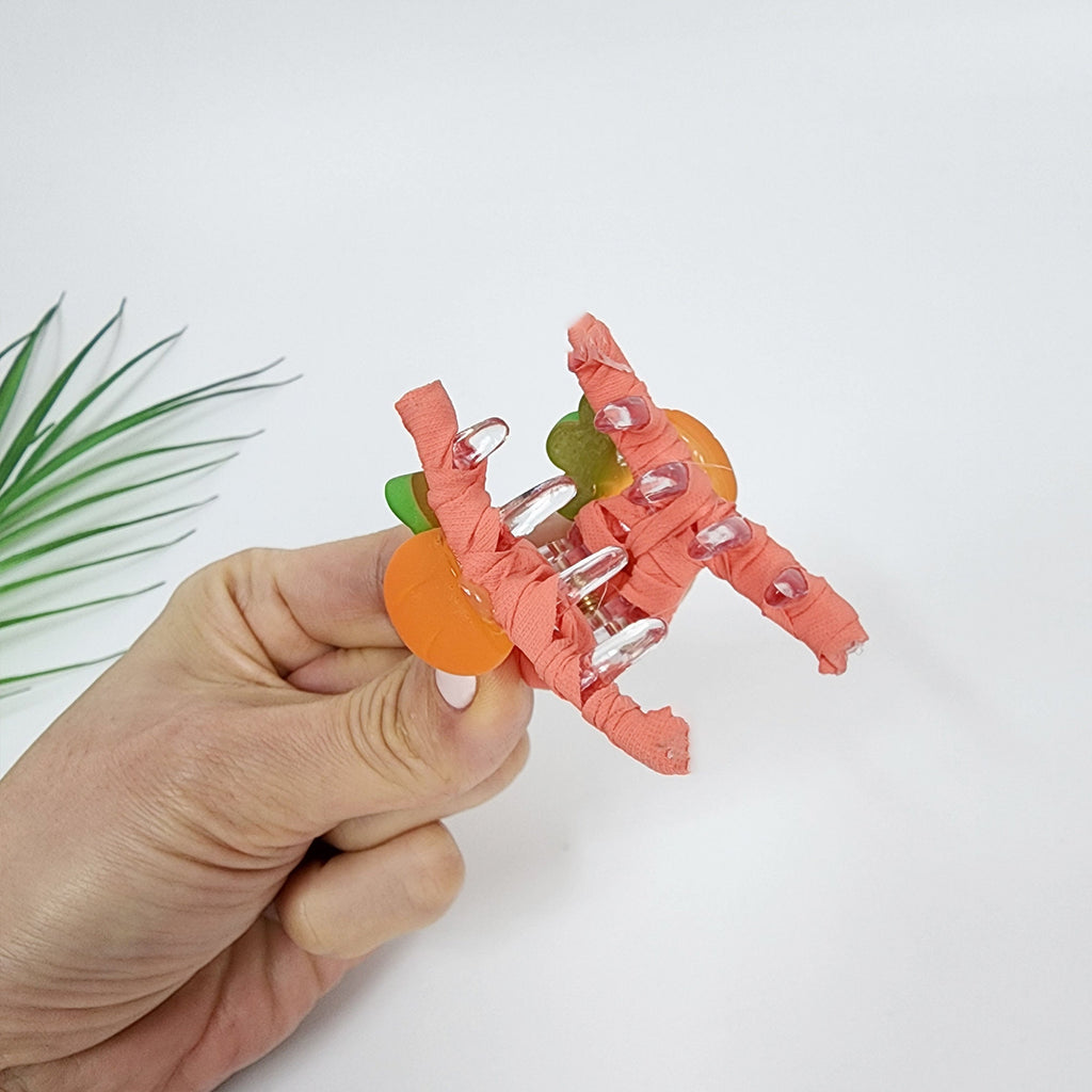 Fresh Fruit Hair Clip / Twist Mini Hair Claw Clip (2.0 Inch) / Small Acrylic and Poly Hair Pin