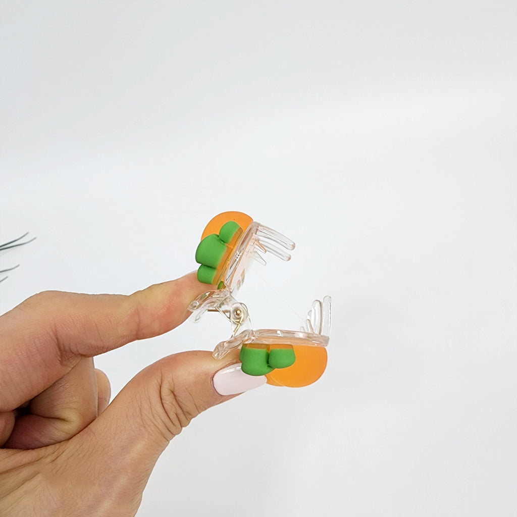 Fresh Fruit Hair Clip (1.7 Inch) / Small Acrylic Clips / Mini Claw Clip for Girl / Hair Accessory for Woman