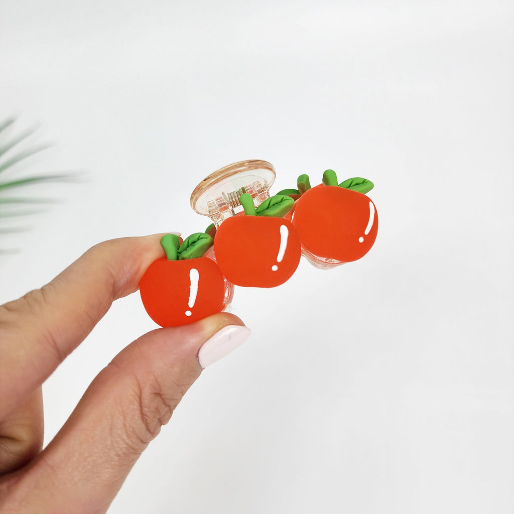 Fresh Fruit Small Hair Claw Clip (2.2 Inch) / Small Acrylic and Poly Hair Pin / Hair Accessory for Woman