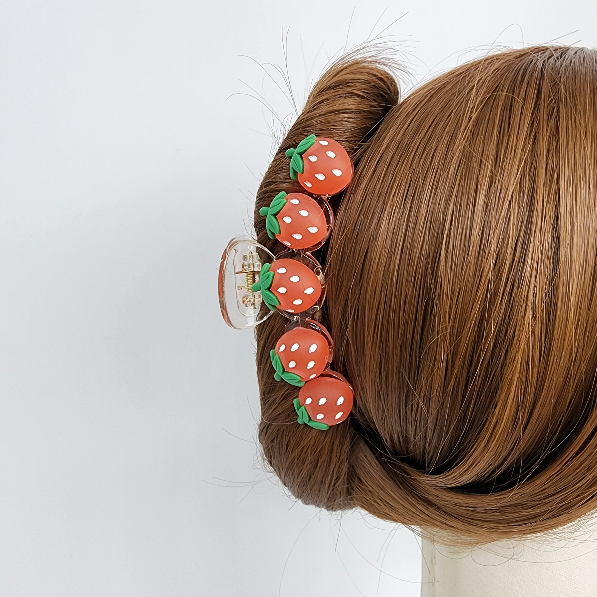 Fresh Fruit Large Hair Claw Clip (4.0 Inch) / Jumbo Acrylic and Poly Hair Pin / Hair Accessory for Woman