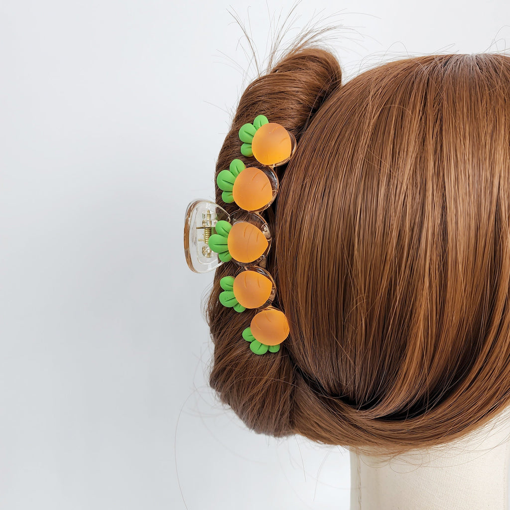 Fresh Fruit Large Hair Claw Clip (4.0 Inch) / Jumbo Acrylic and Poly Hair Pin / Hair Accessory for Woman