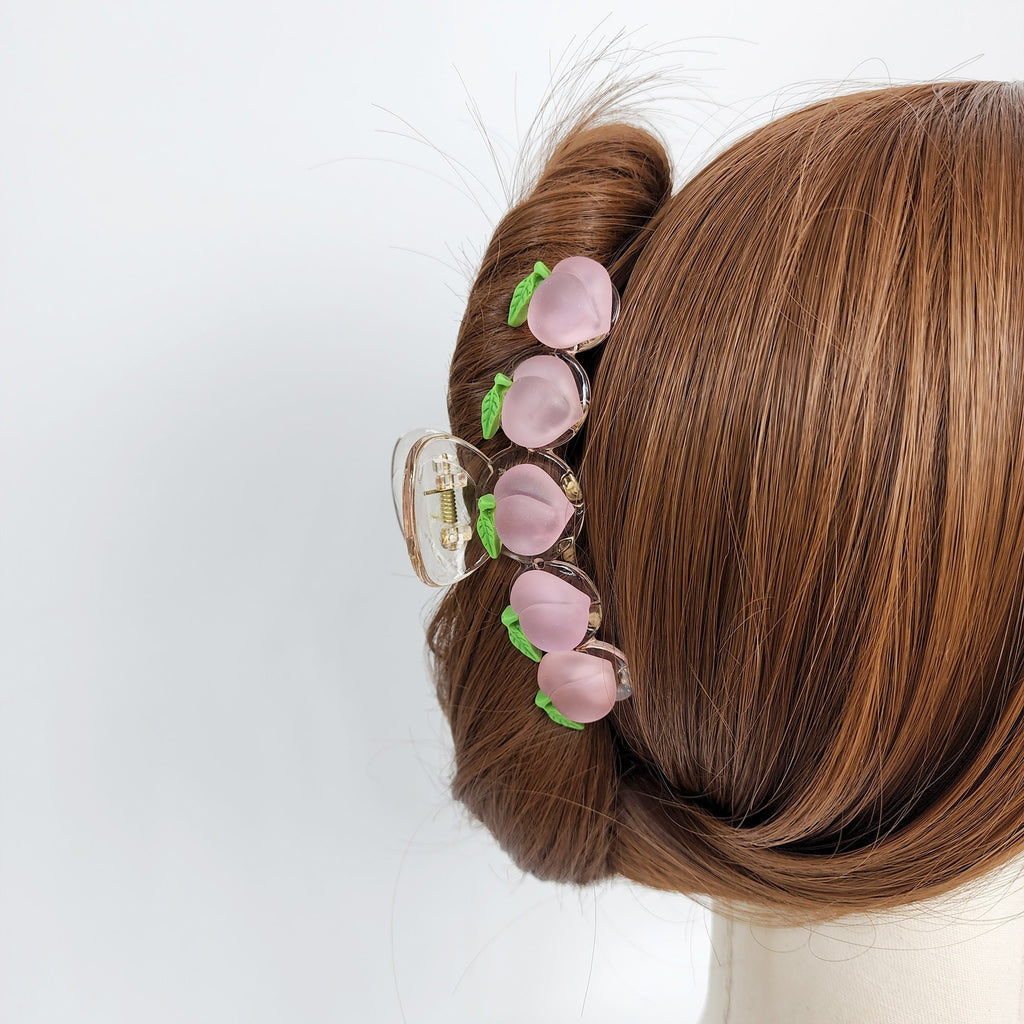 Fresh Fruit Large Hair Claw Clip (4.0 Inch) / Jumbo Acrylic and Poly Hair Pin / Hair Accessory for Woman