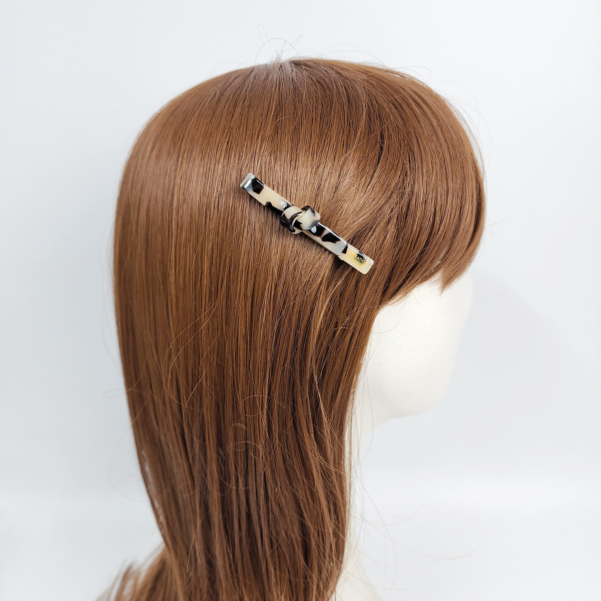 Leopard Knotted Hair Claw Clip (2.4 Inch) / Tortoise Shell French Hair Pin / Alligator Hair Clip for Woman