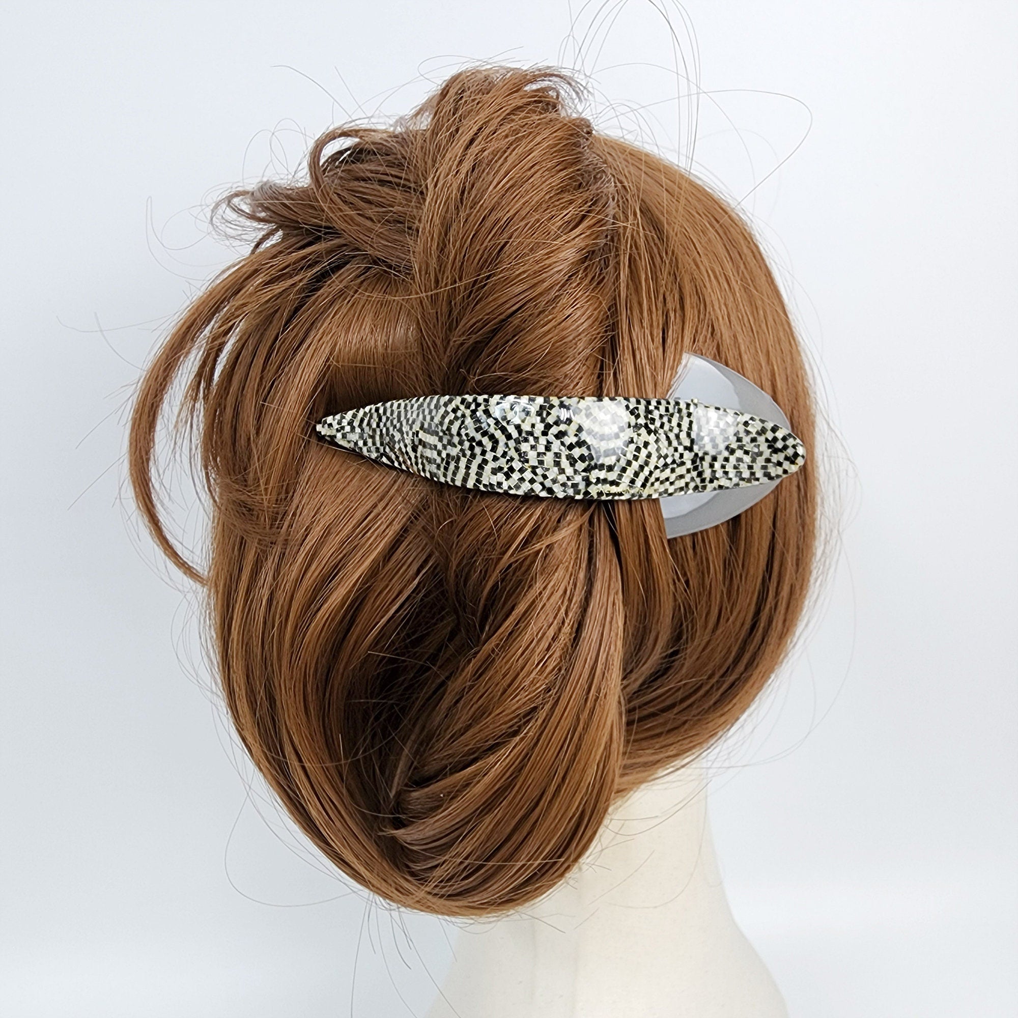 Leopard Marble Large Hair Claw Clip / Tortoise Shell French Hair Pin / Alligator Hair Clip for Woman