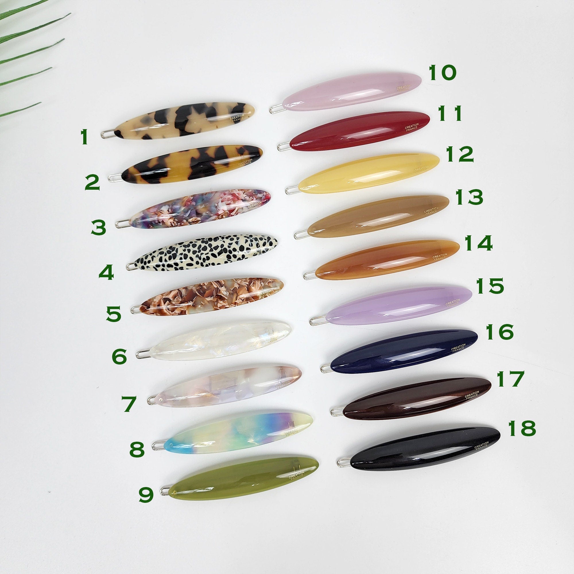 Leopard Oval Long Bobby Pin (2.8 Inch) / Pure Color Small French Hair Pin Pin / Tortoise Shell Snap Clip