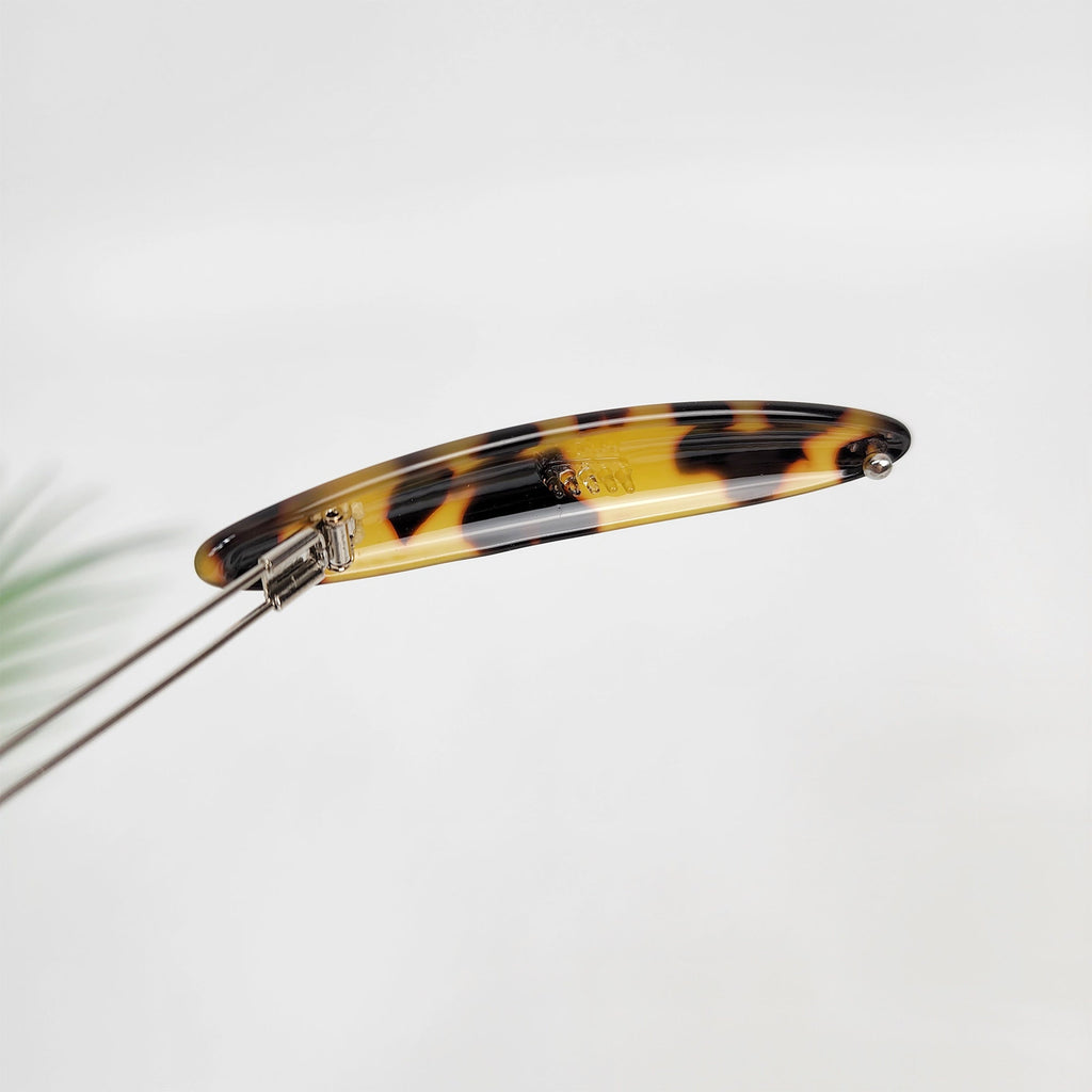 Leopard Oval Long Bobby Pin (2.8 Inch) / Pure Color Small French Hair Pin Pin / Tortoise Shell Snap Clip