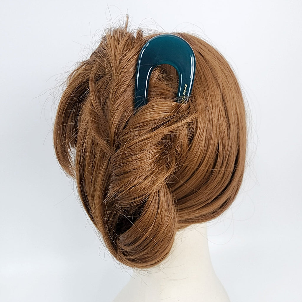 Pure Color U Shape Big Hair Stick / Tortoise Shell French Hair Pin / Hair Fork for Thick Hair