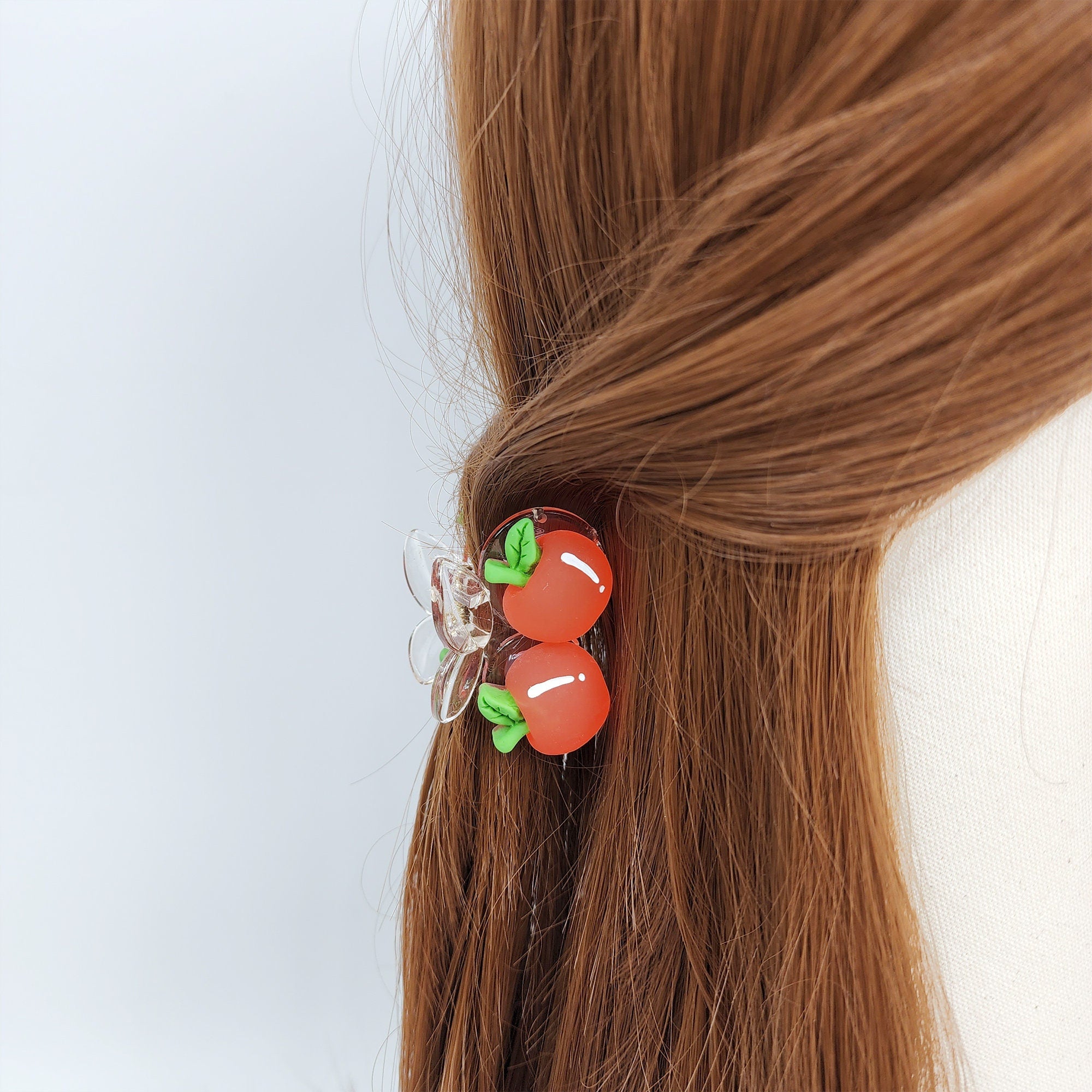 Fresh Fruit Hair Clip (1.7 Inch) / Small Acrylic Clips / Mini Claw Clip for Girl / Hair Accessory for Woman