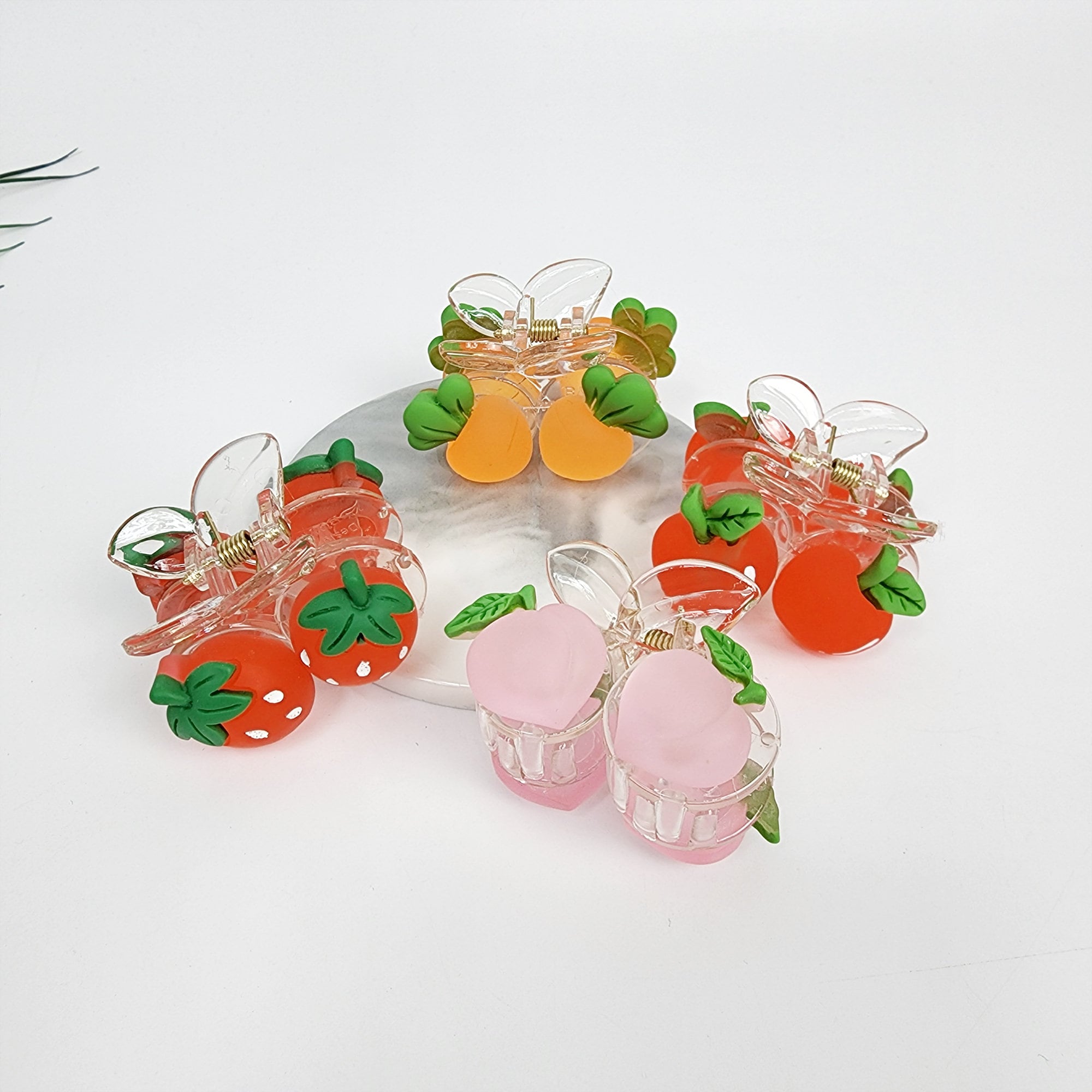 Fresh Fruit Hair Clip (1.7 Inch) / Small Acrylic Clips / Mini Claw Clip for Girl / Hair Accessory for Woman