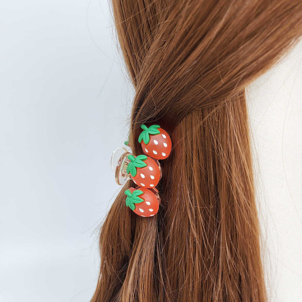 Fresh Fruit Small Hair Claw Clip (2.2 Inch) / Small Acrylic and Poly Hair Pin / Hair Accessory for Woman