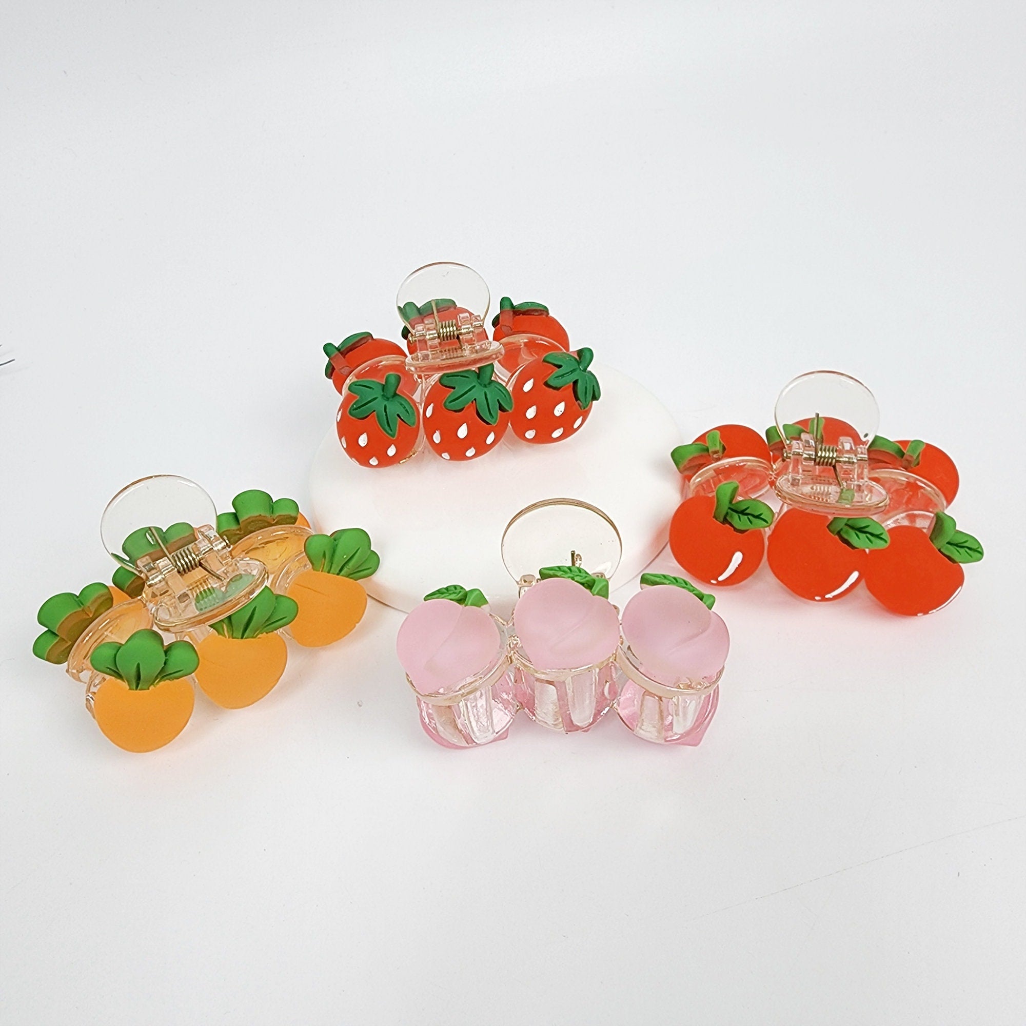 Fresh Fruit Small Hair Claw Clip (2.2 Inch) / Small Acrylic and Poly Hair Pin / Hair Accessory for Woman