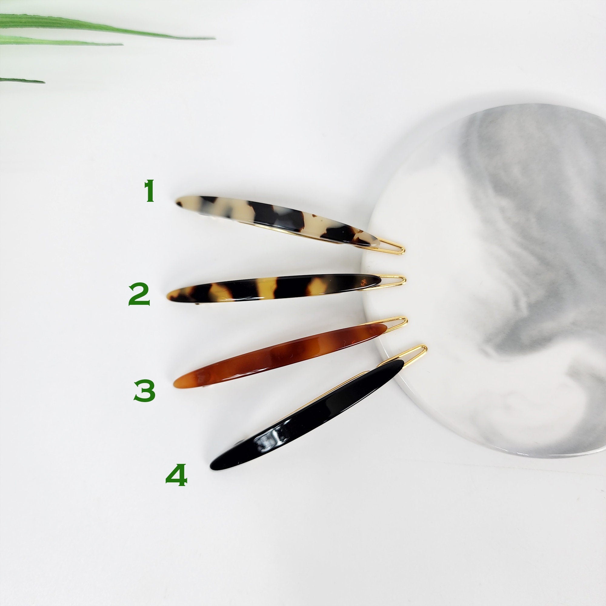 Raurence Oval Slim Long Bobby Pin (2.2 Inch) / Luxurious French Hair Pin / Hair Accessory for Woman / Snap Pin for Thin Hair