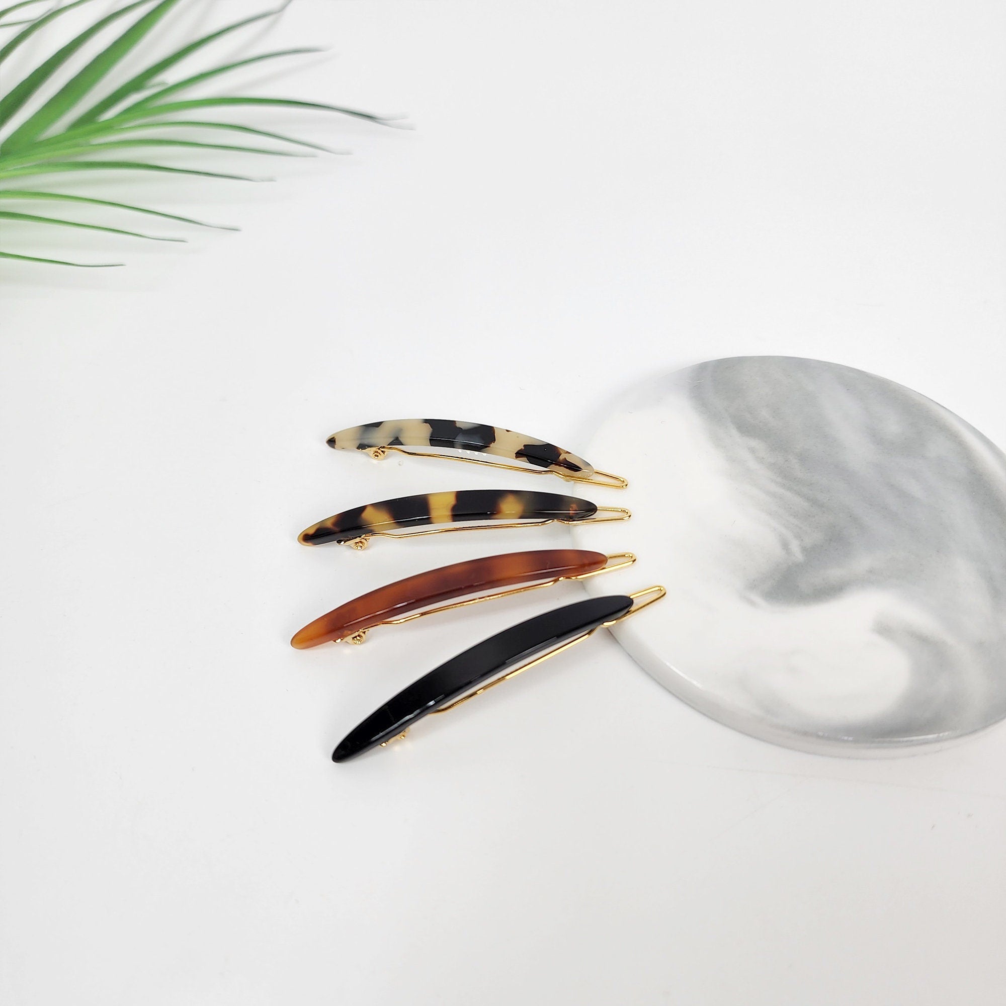 Raurence Oval Slim Long Bobby Pin (2.2 Inch) / Luxurious French Hair Pin / Hair Accessory for Woman / Snap Pin for Thin Hair