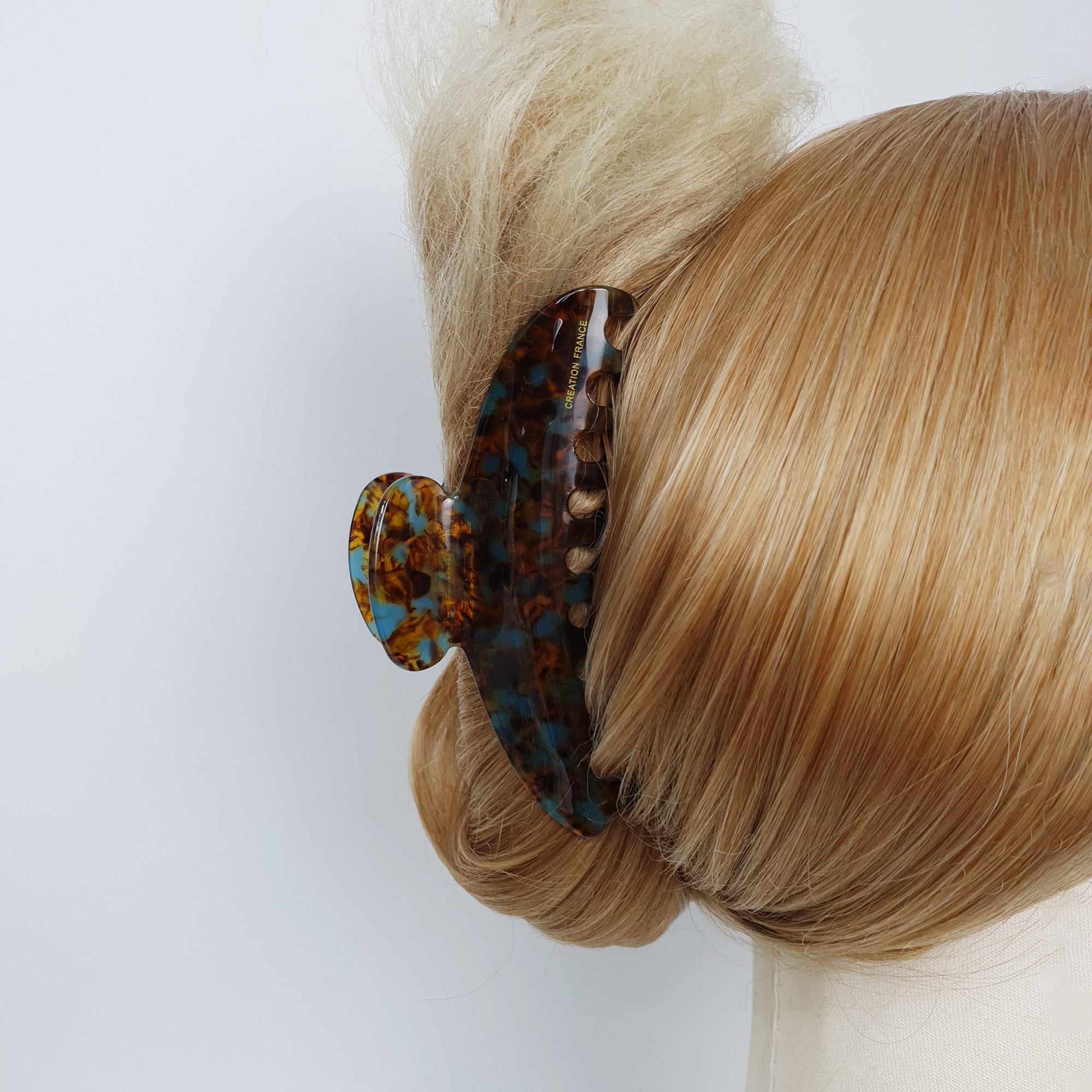 Leopard Half Moon Big Claw Clip / Tortoise Shell French Hair Pin / Hair Barrette for Woman / Large Hair Clip