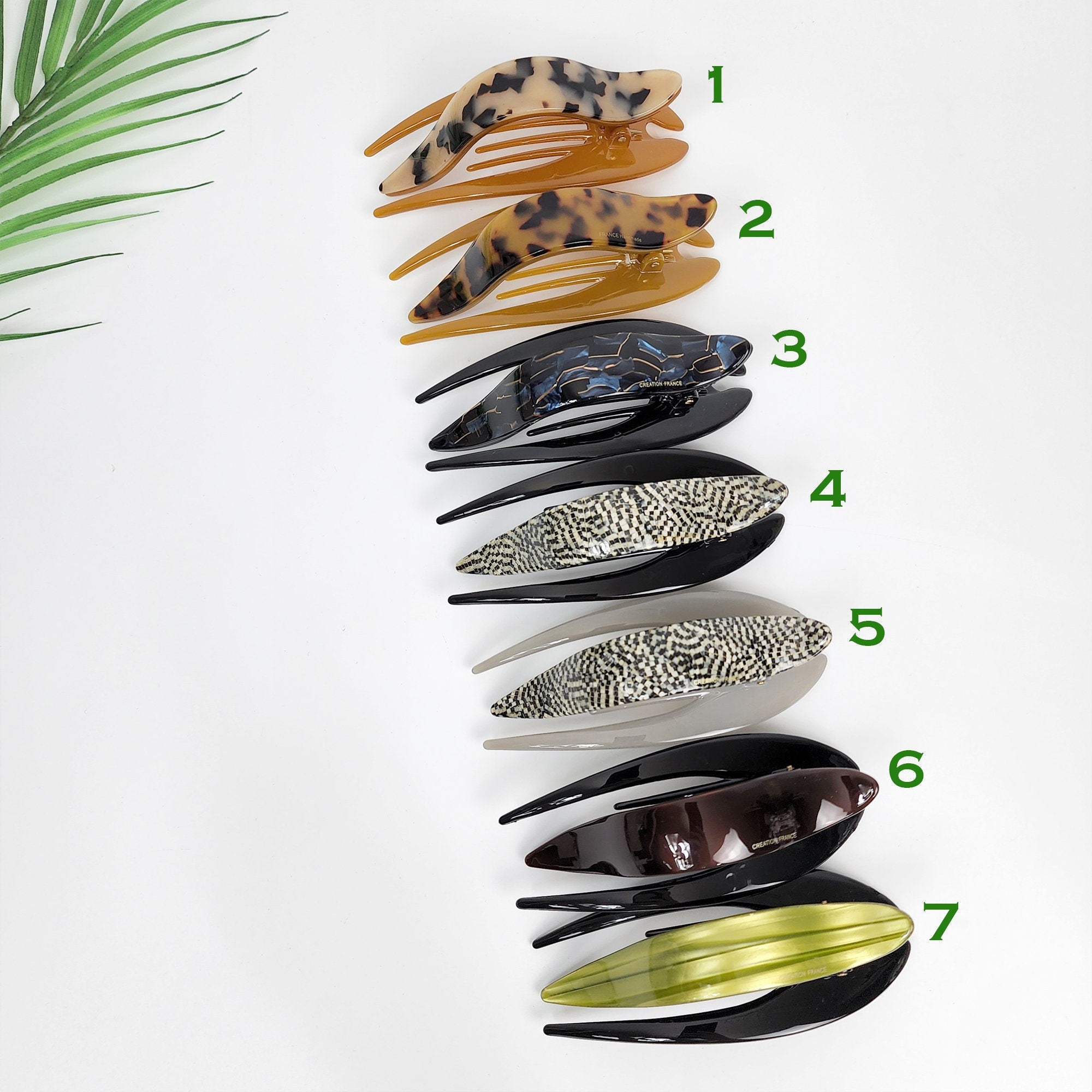 Leopard Marble Large Hair Claw Clip / Tortoise Shell French Hair Pin / Alligator Hair Clip for Woman