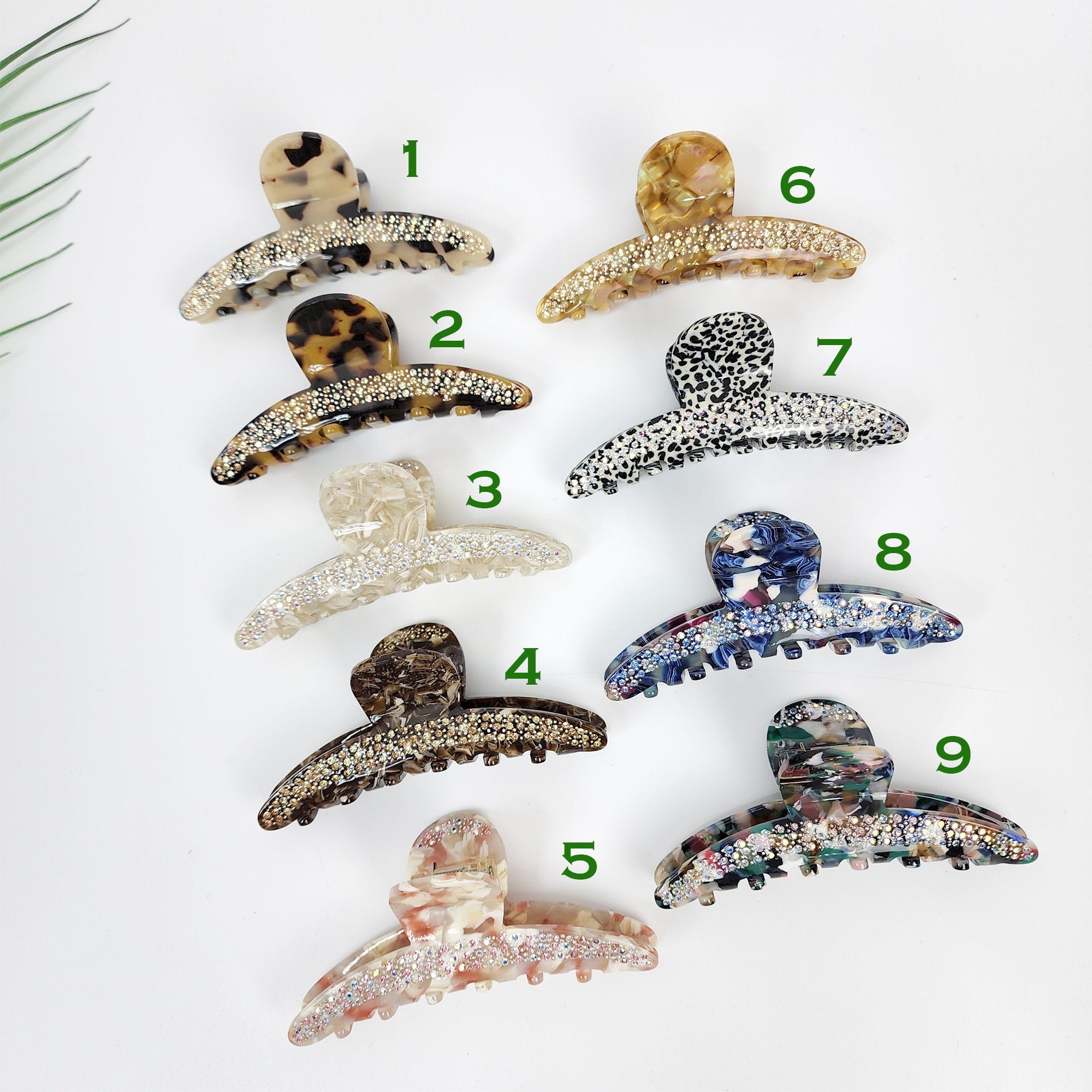 Tortoise Shell Leopard Elle Cubic Hair Claw Clip / Luxurious Cellulose French Hair Pin / Hair Accessory for Woman / Large Hair Clip