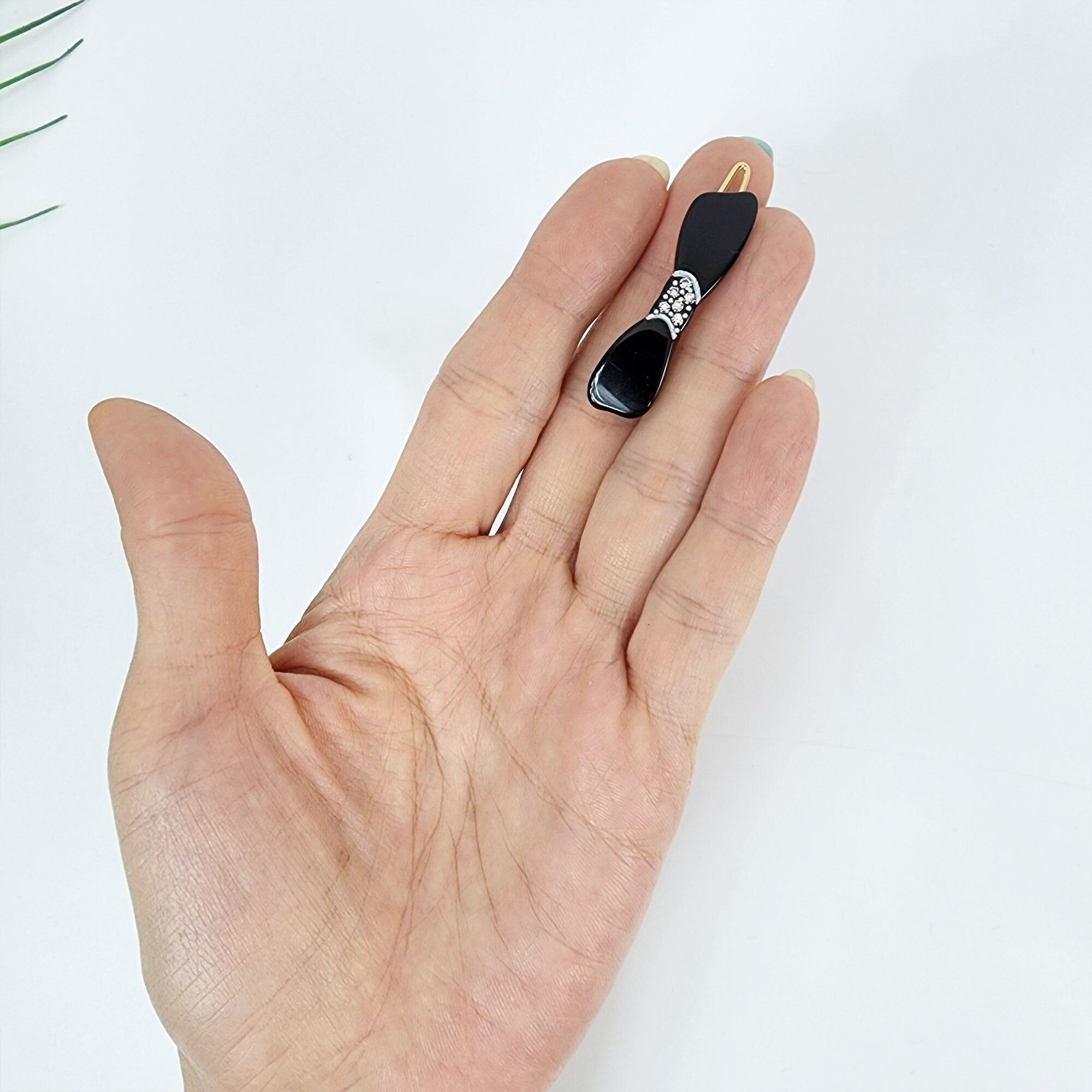 Cute Ribbon Extra Mini Bobby Pin (1.6 Inch) / Pure Color Small French Hair Pin / Hair Accessory for Woman / Snap Clip for Thin Hair