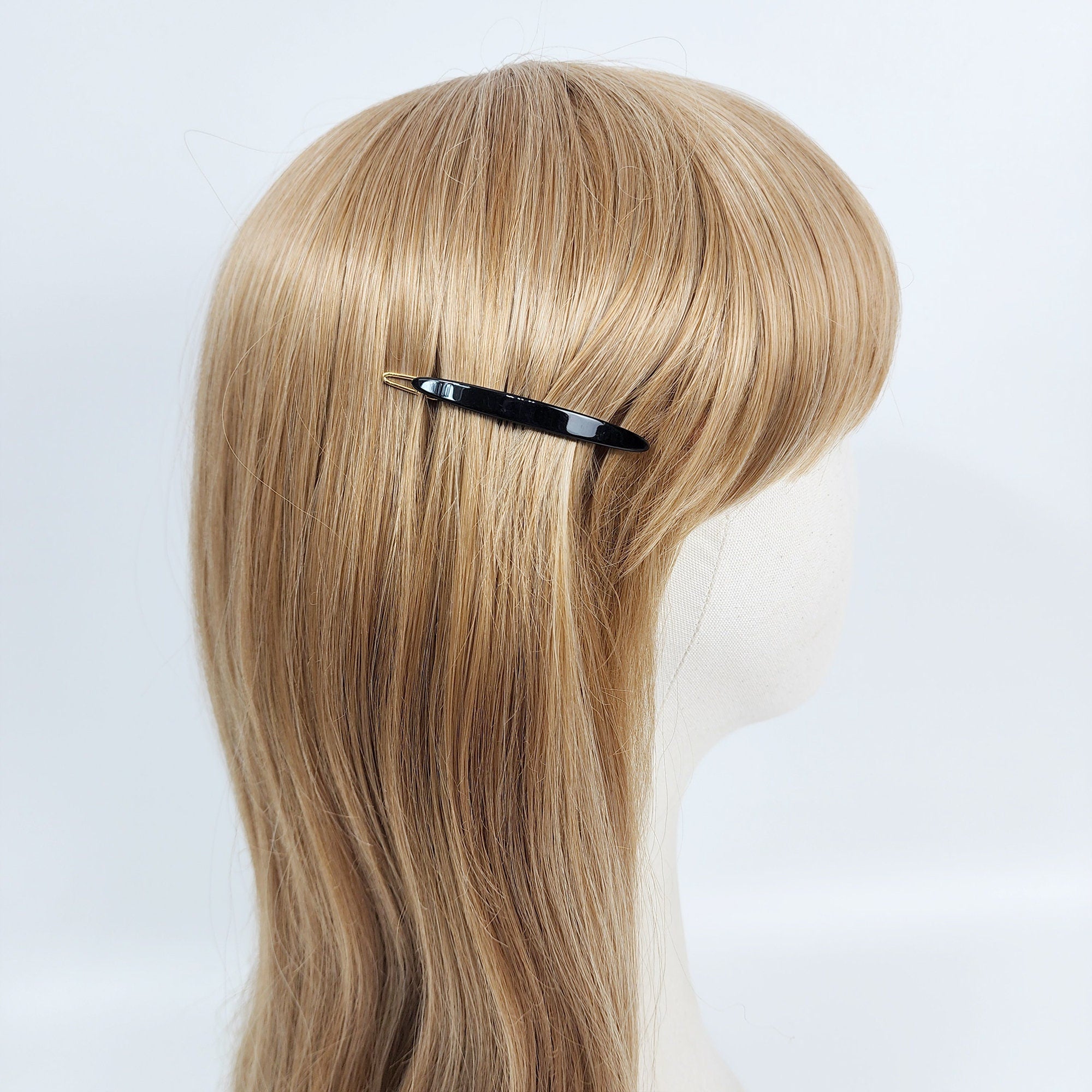 Raurence Oval Slim Long Bobby Pin (2.2 Inch) / Luxurious French Hair Pin / Hair Accessory for Woman / Snap Pin for Thin Hair